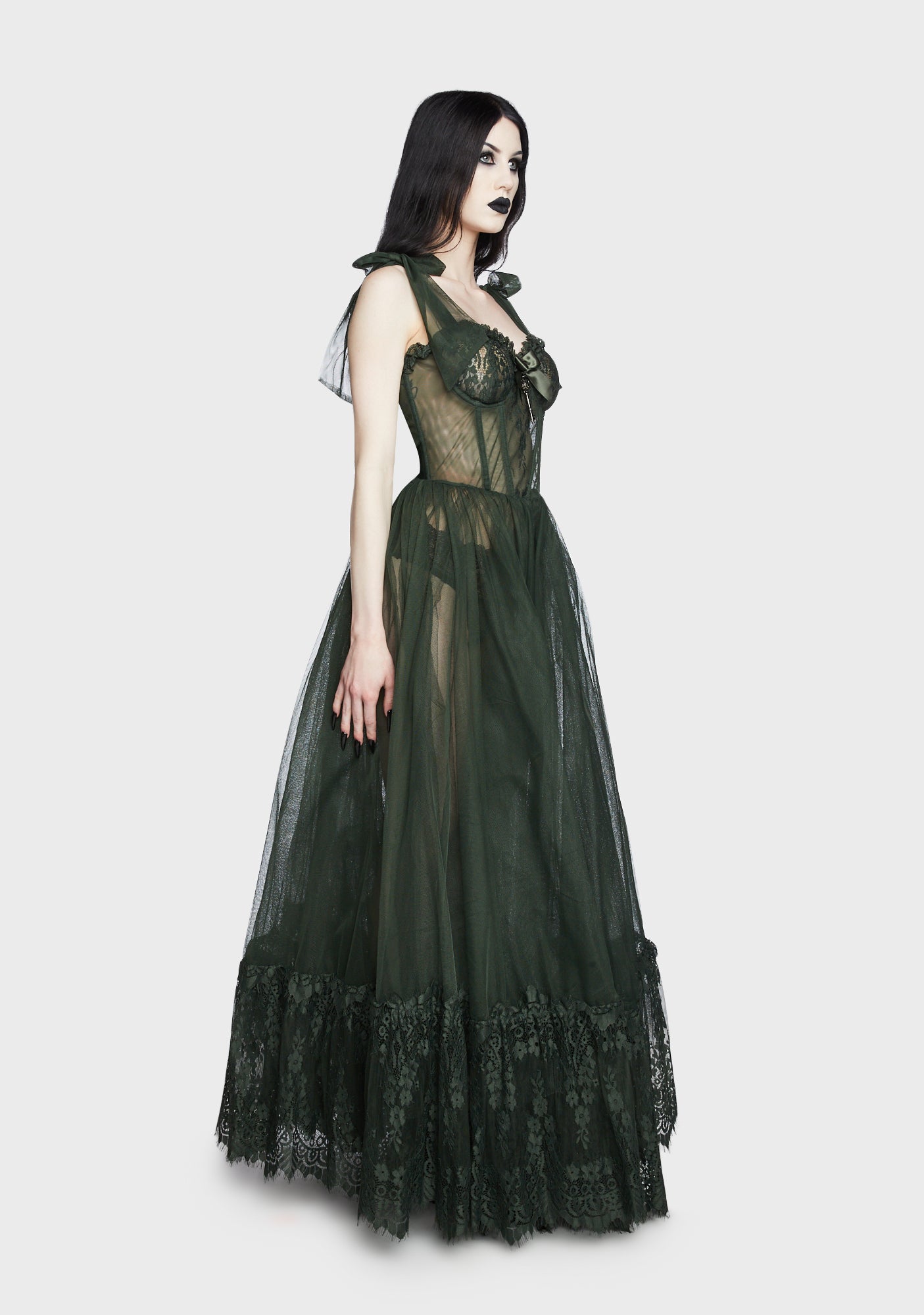 Dance With Death Sleeveless Maxi Dress - Sage Dance With Death Sleeveless Maxi Dress - Sage