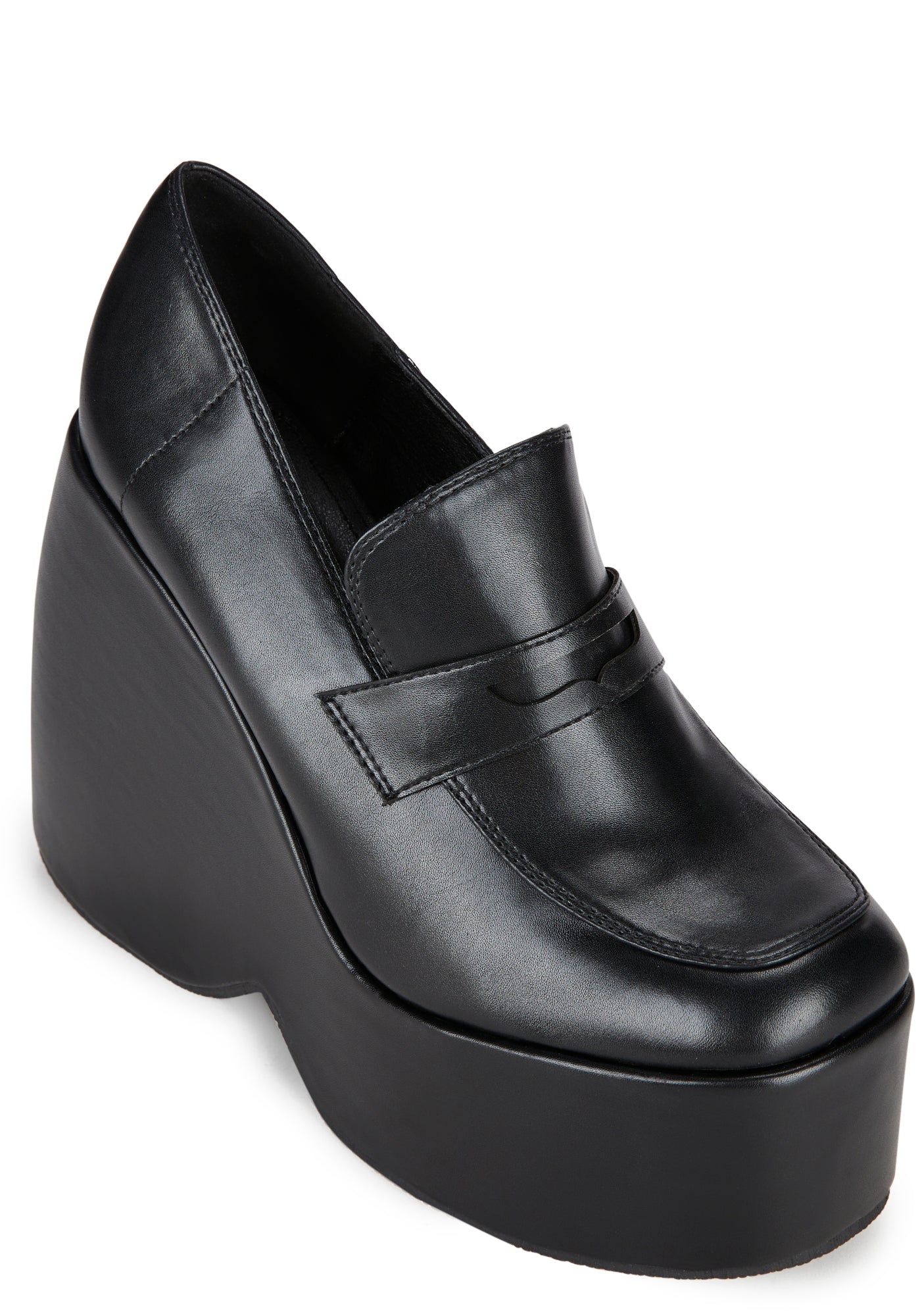 Platform wedge loafers sale