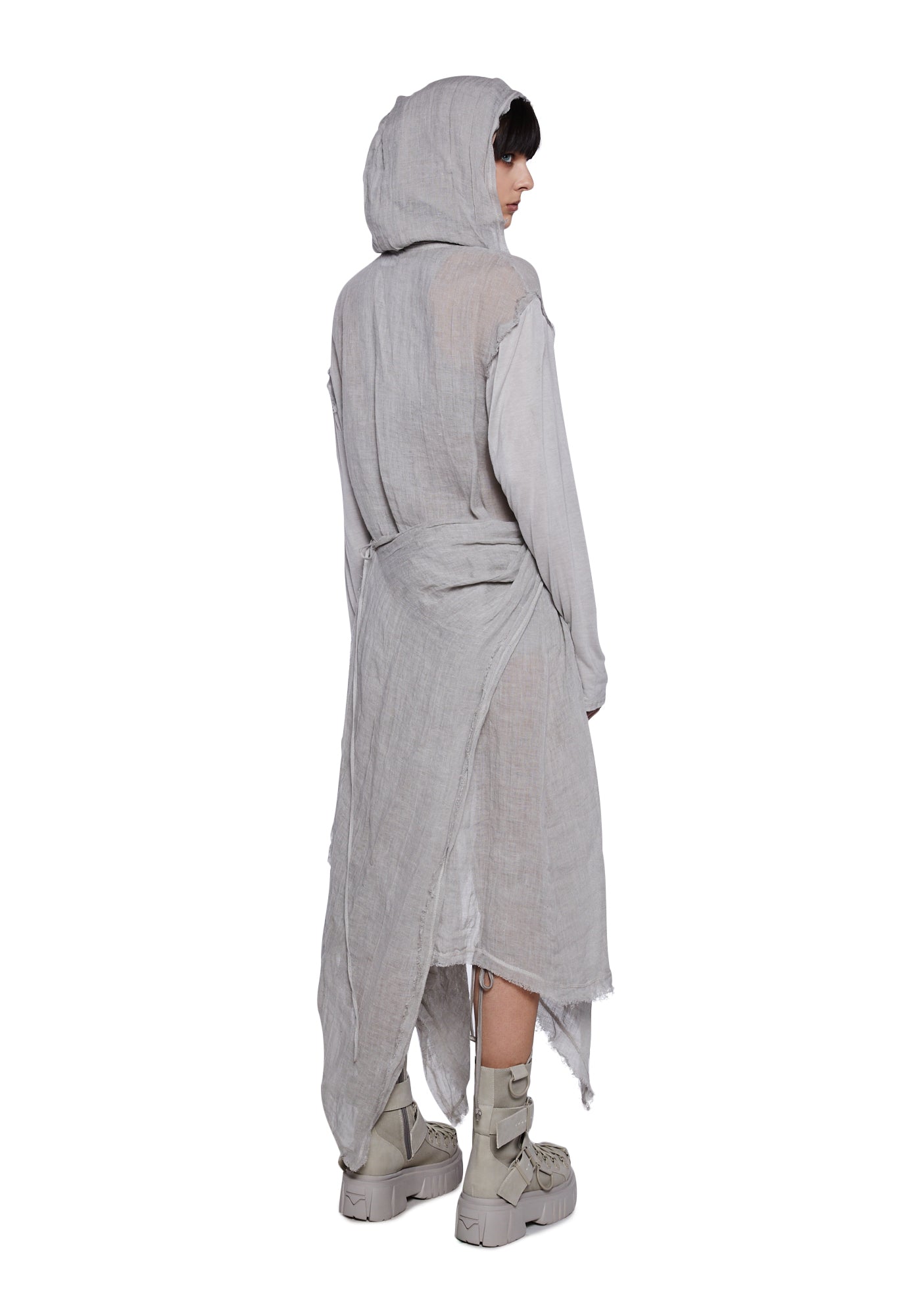 Hooded wrap cardigan online