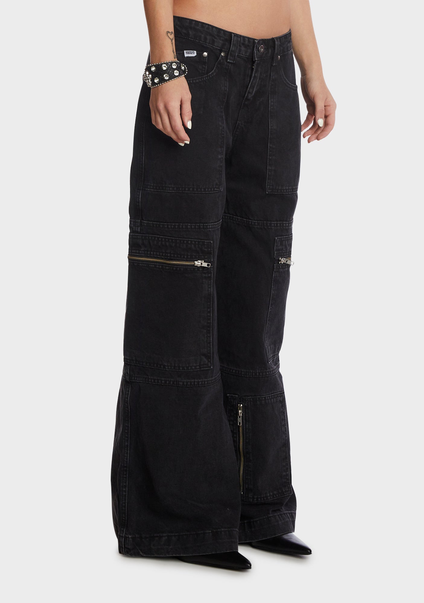 【公式サイト】正規ブランド品通販 The Ragged Kill Dolls – Black - Jeans Leg Wide Priest パンツ