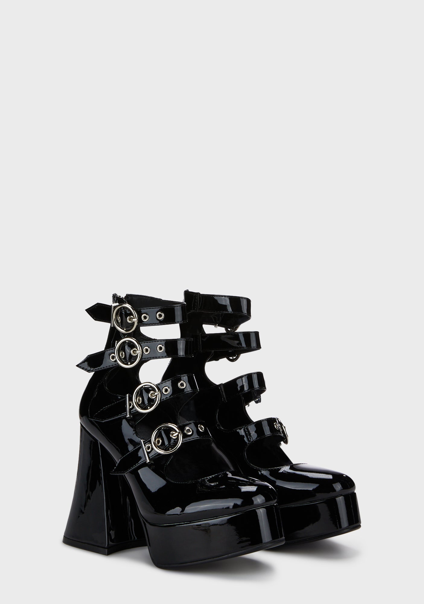 Chaussures Plateforme LAMODA Femme 'Interstellar' - Noir, Sangles Réglables, Semelle Chunky - 100% Végan