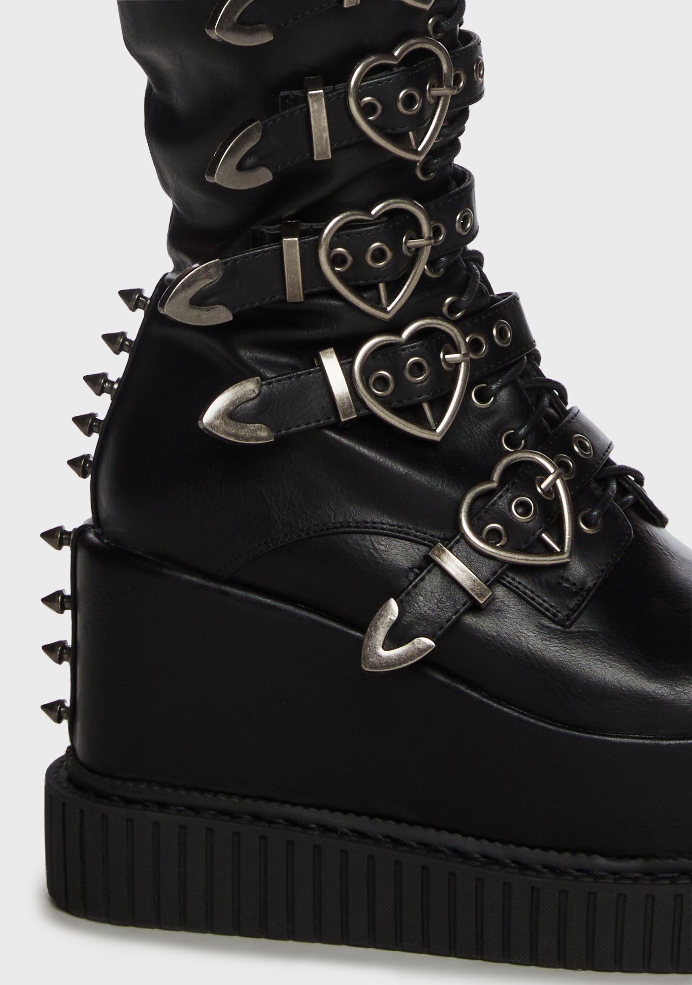 DOLLS KILL Lamoda レオパードハートレースアップブーツ lamoda プラットフォームブーツ dollskill - メルカリ