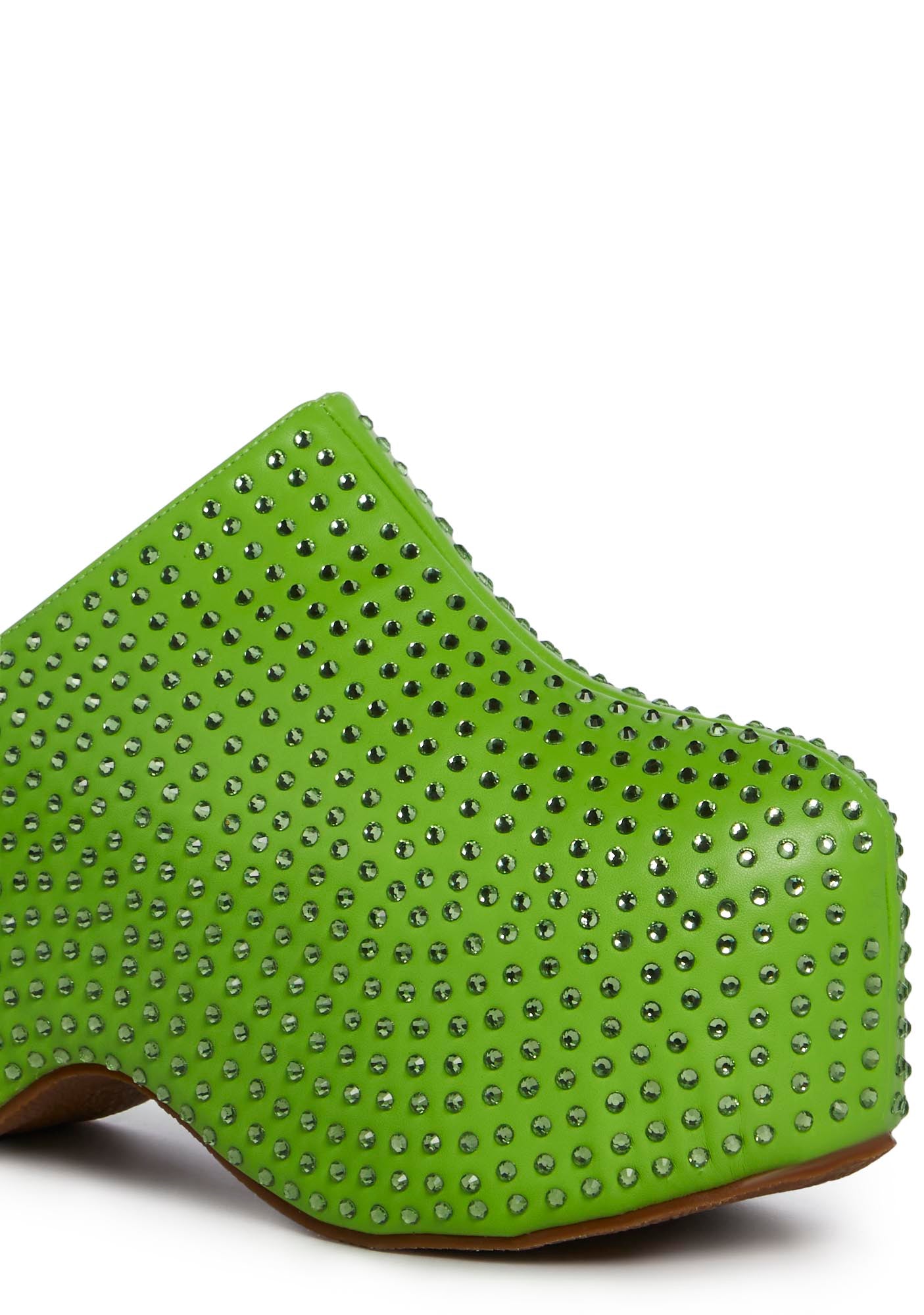 Macey Platform Mules Green