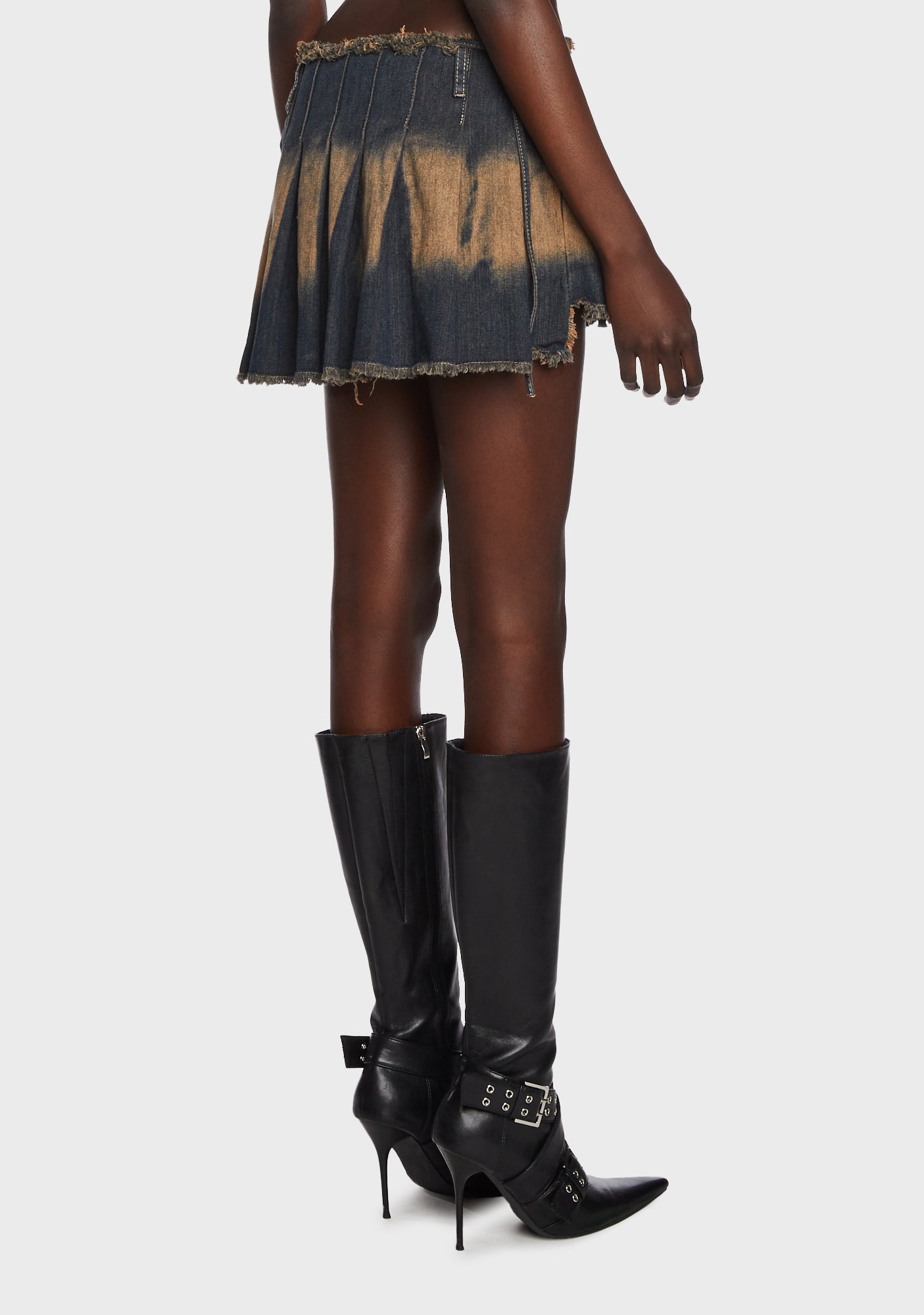 Washed Denim Micro Wrap Skirt – Dolls Kill