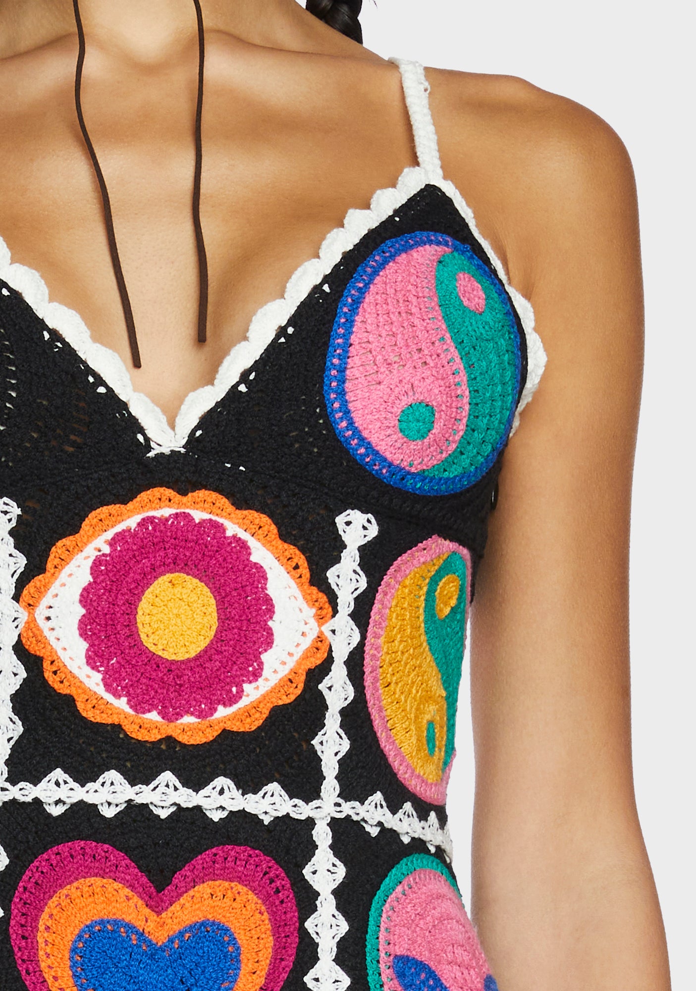 ANDMARY】Heart crochet mini dress