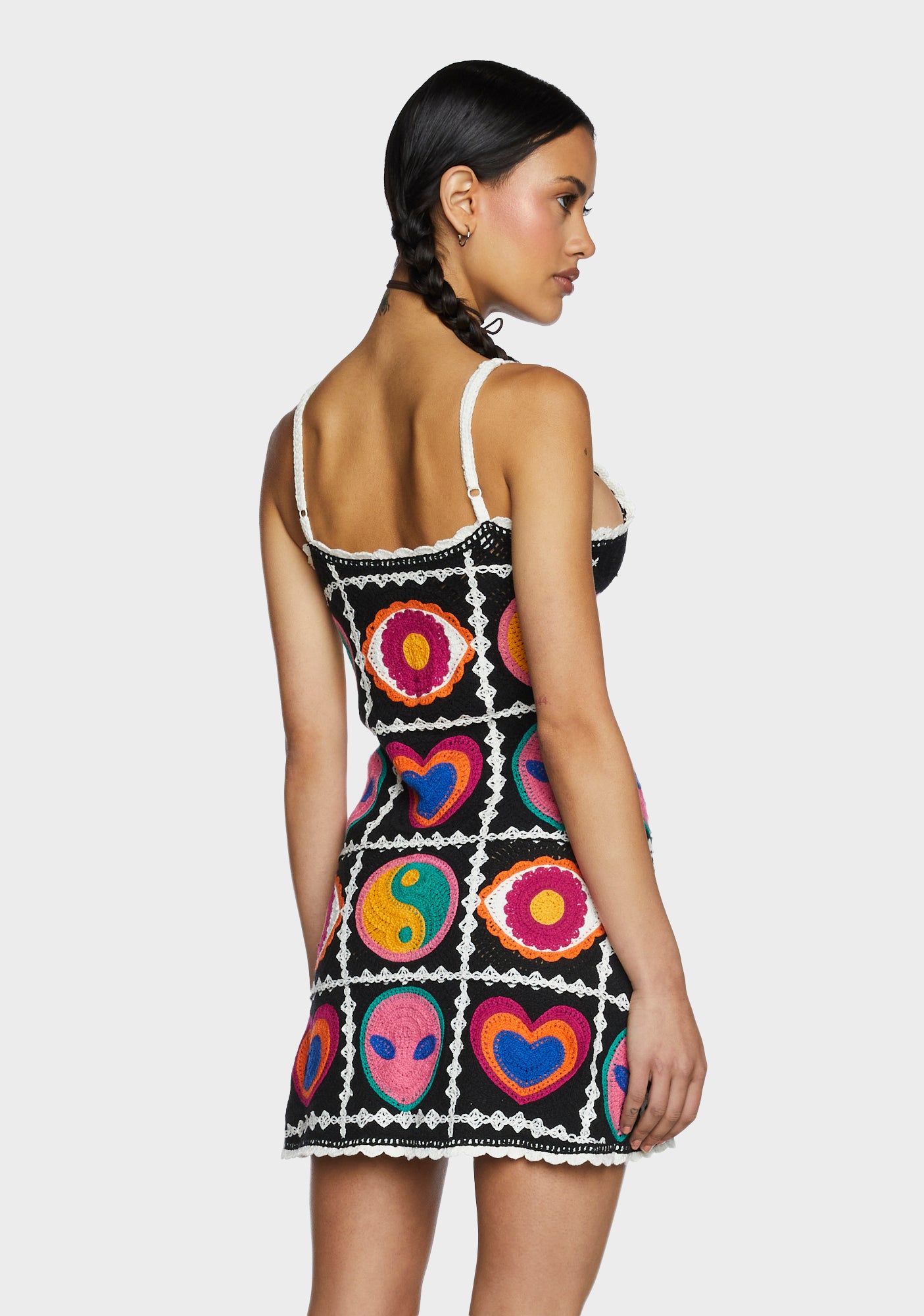 ANDMARY】Heart crochet mini dress