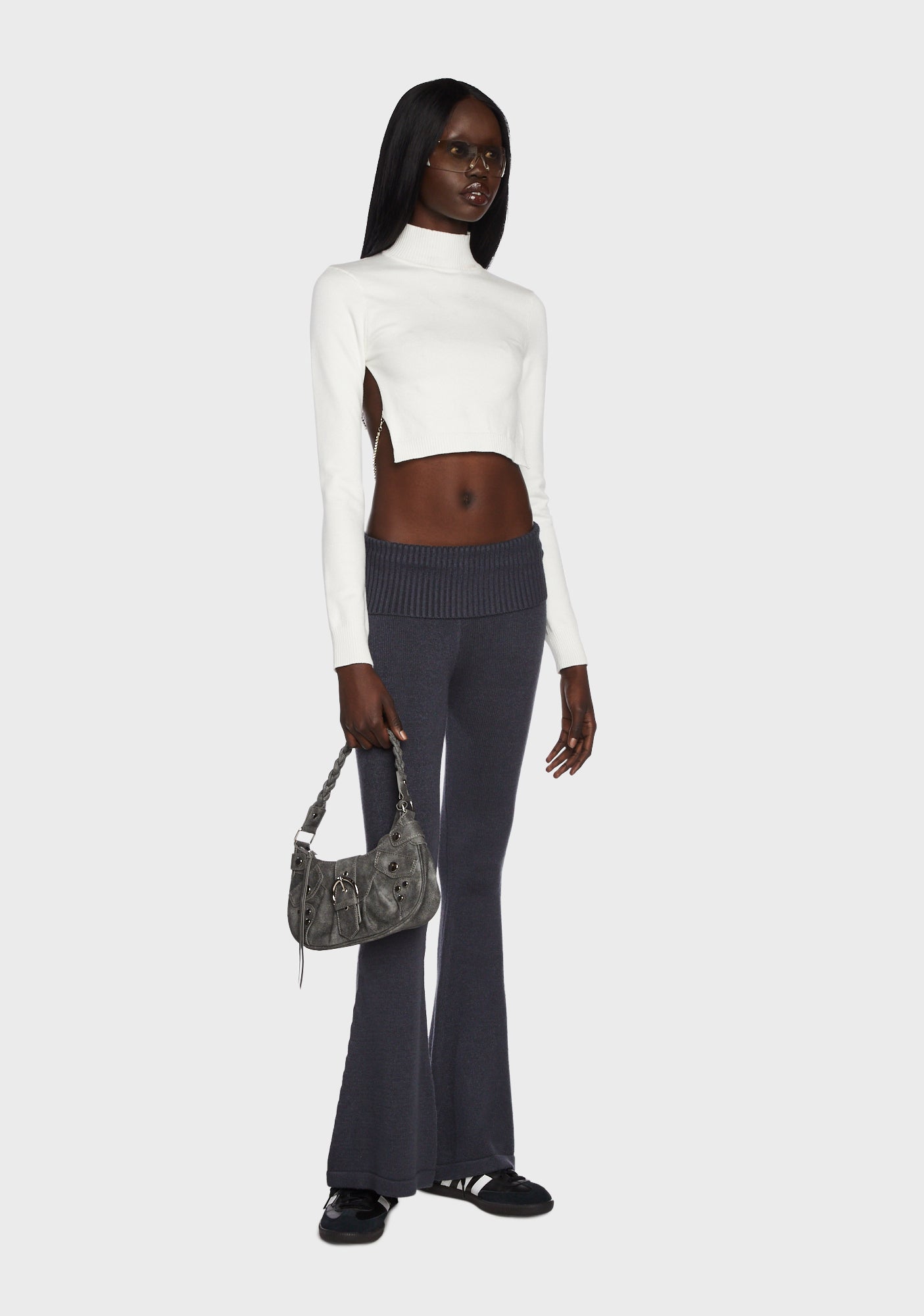 Desiree Knitted Fold Over Pants Dolls Kill