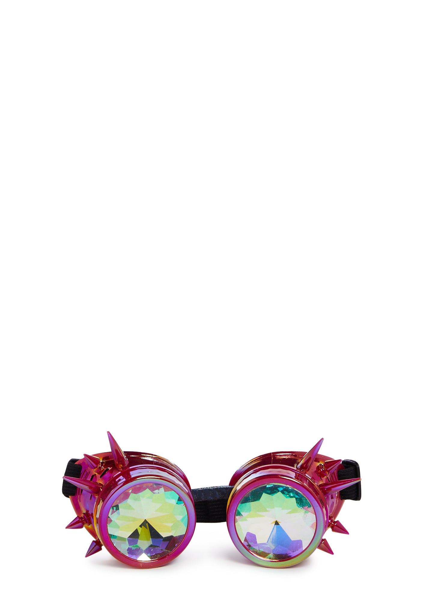 Spkicky Goggles Spiked Goggles With Crystal Lenses - Multi – Dolls Kill