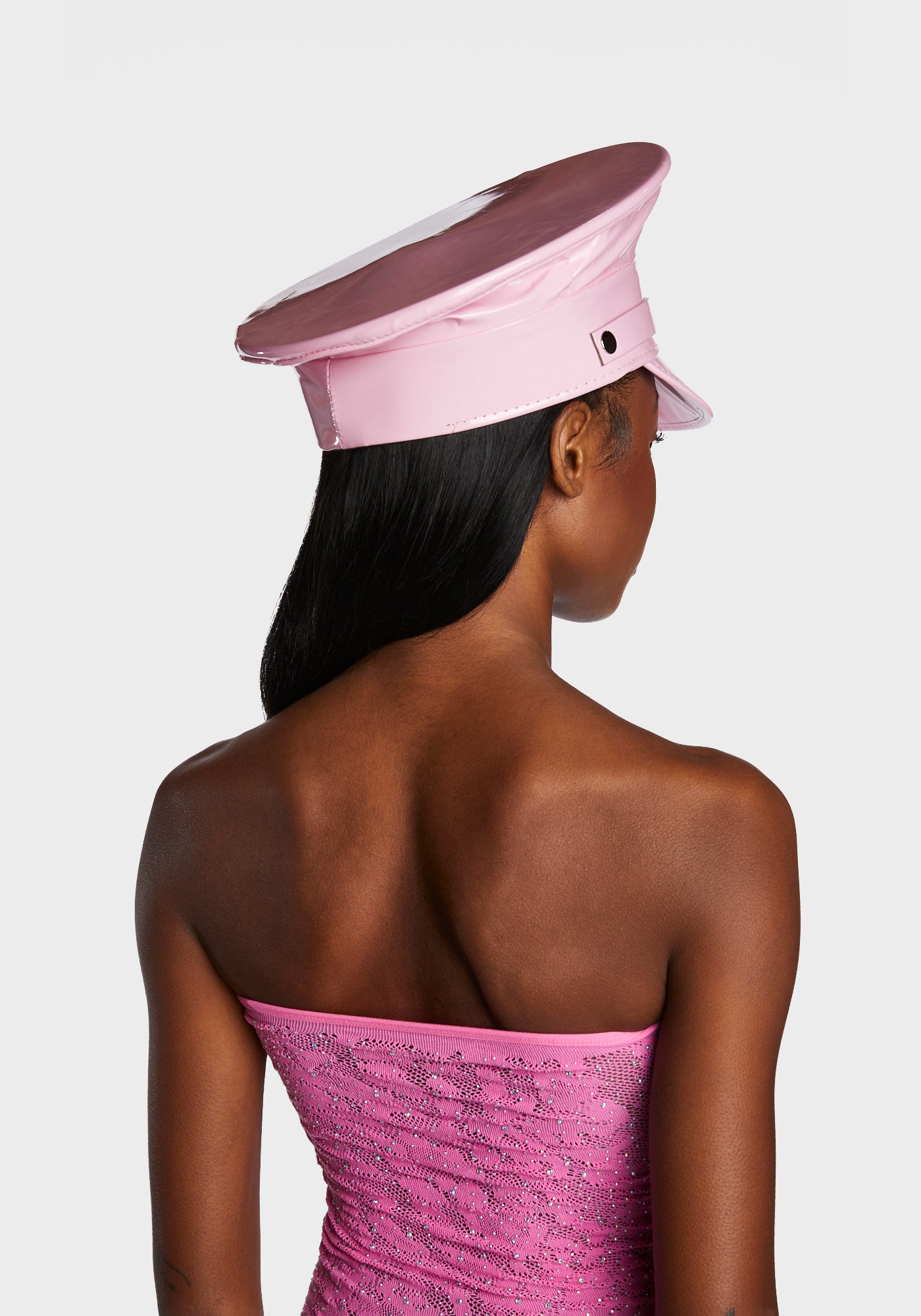 Funk Plus Patent Vegan Leather Captain Hat - Pink – Dolls Kill