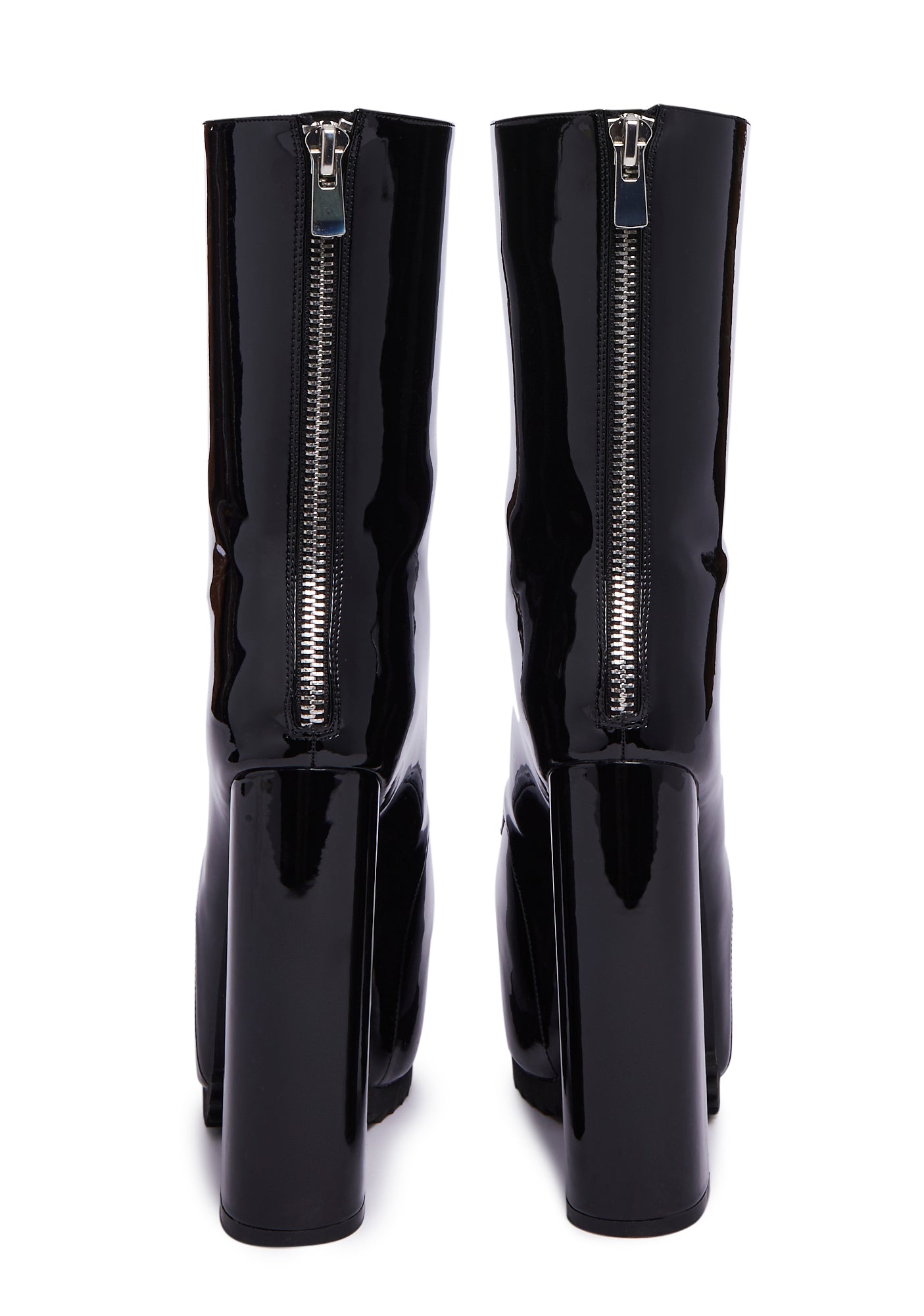 新しいスタイル Trickz N Treatz Patent Lace Up Platform Boots - Black – Dolls Kill 小物