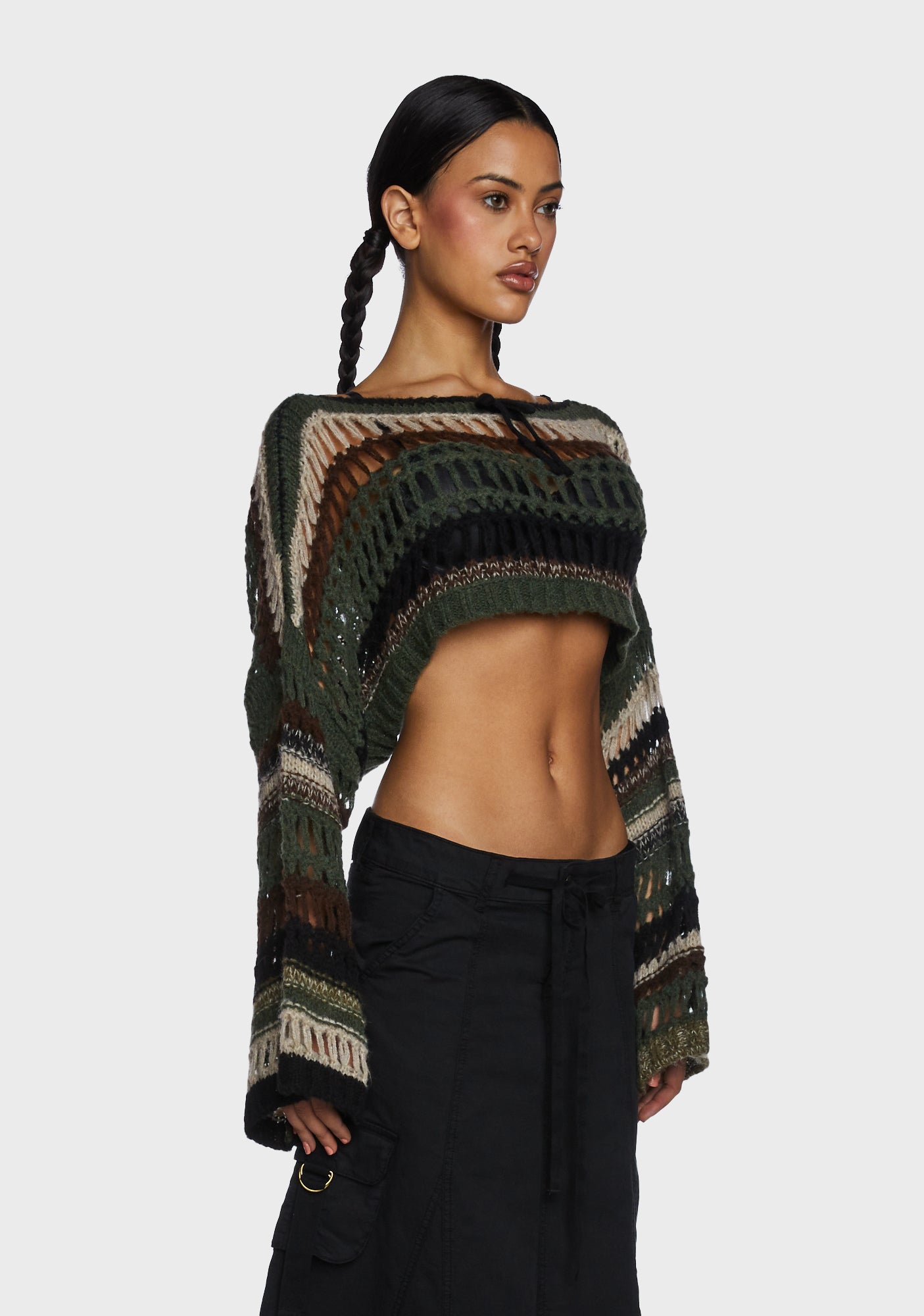 Extreme cropped sweater clearance
