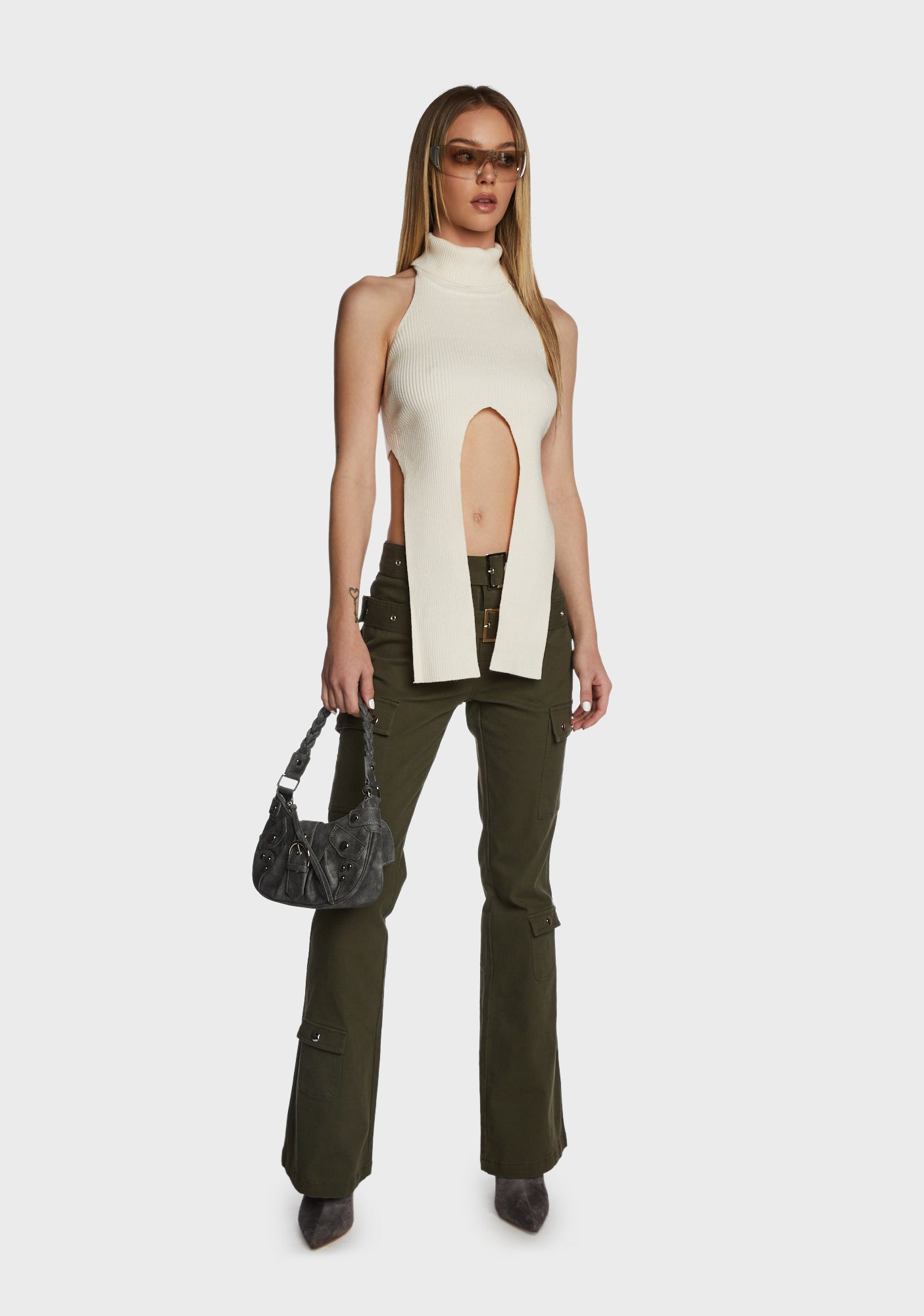 The Kript Irene Knit Top - Off White – Dolls Kill