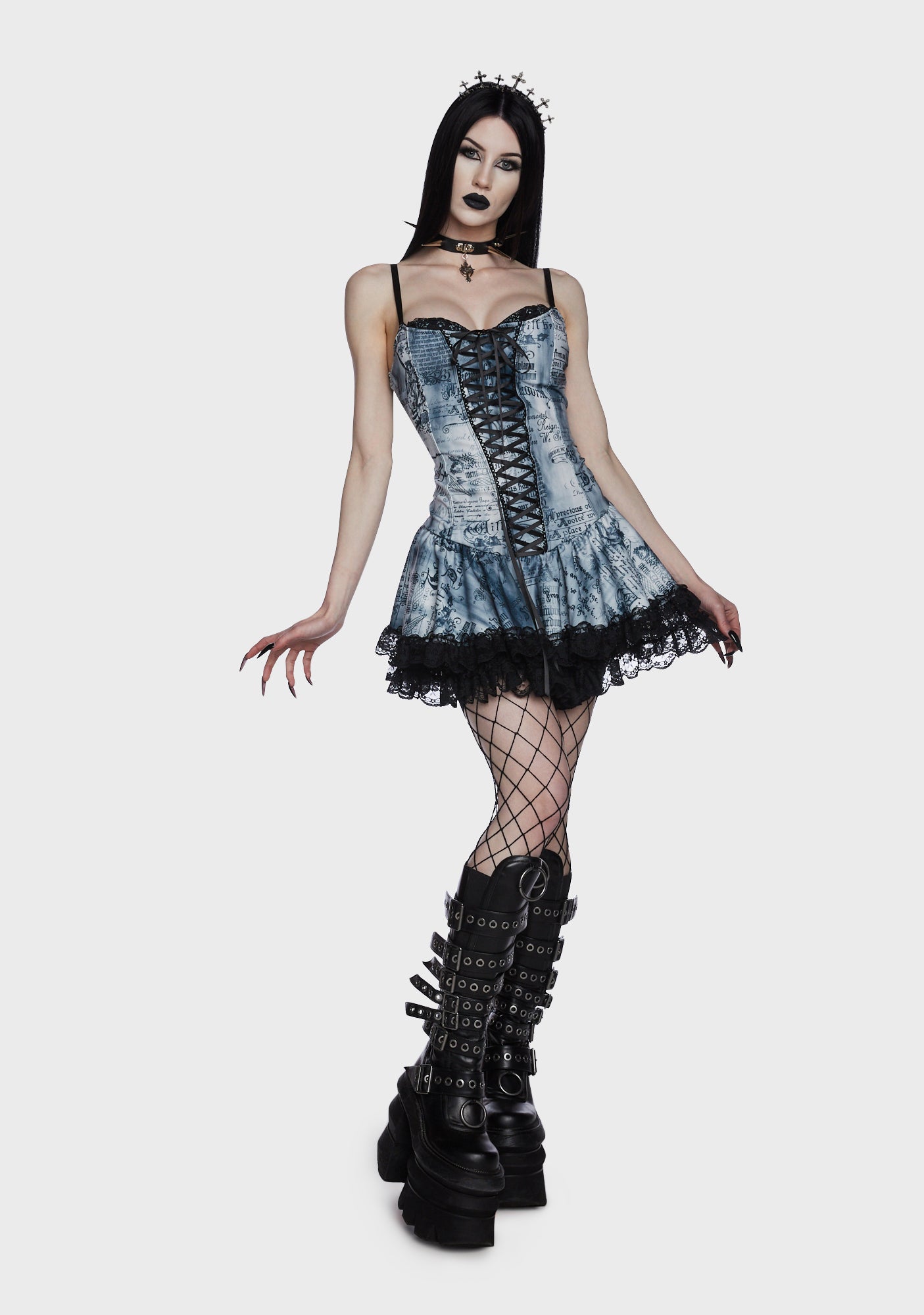denim v neck dress All About Lana Del Waist:30W PRODUCT:ED7702-502W