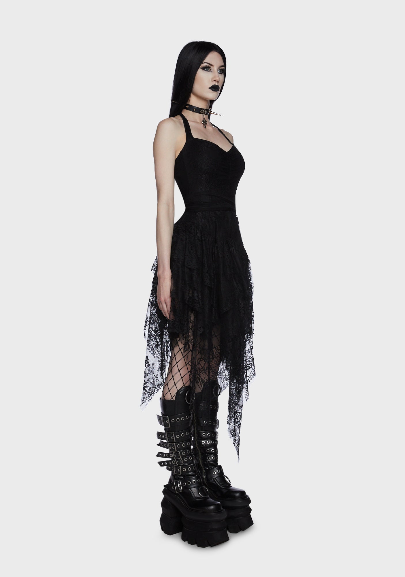 Wild Pony Black Dress With Lace Details main image 1
