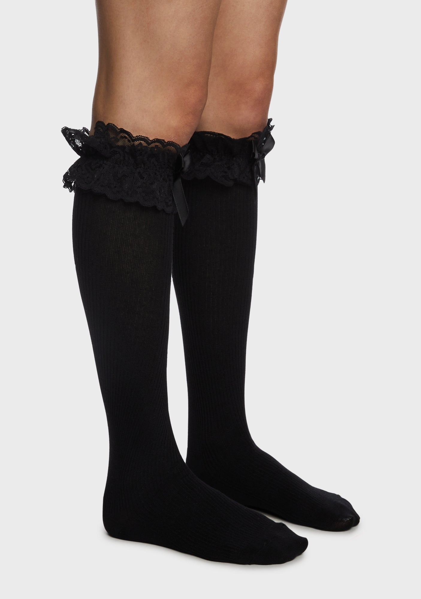 Sweet Like Me Knee High Socks Black Dolls Kill