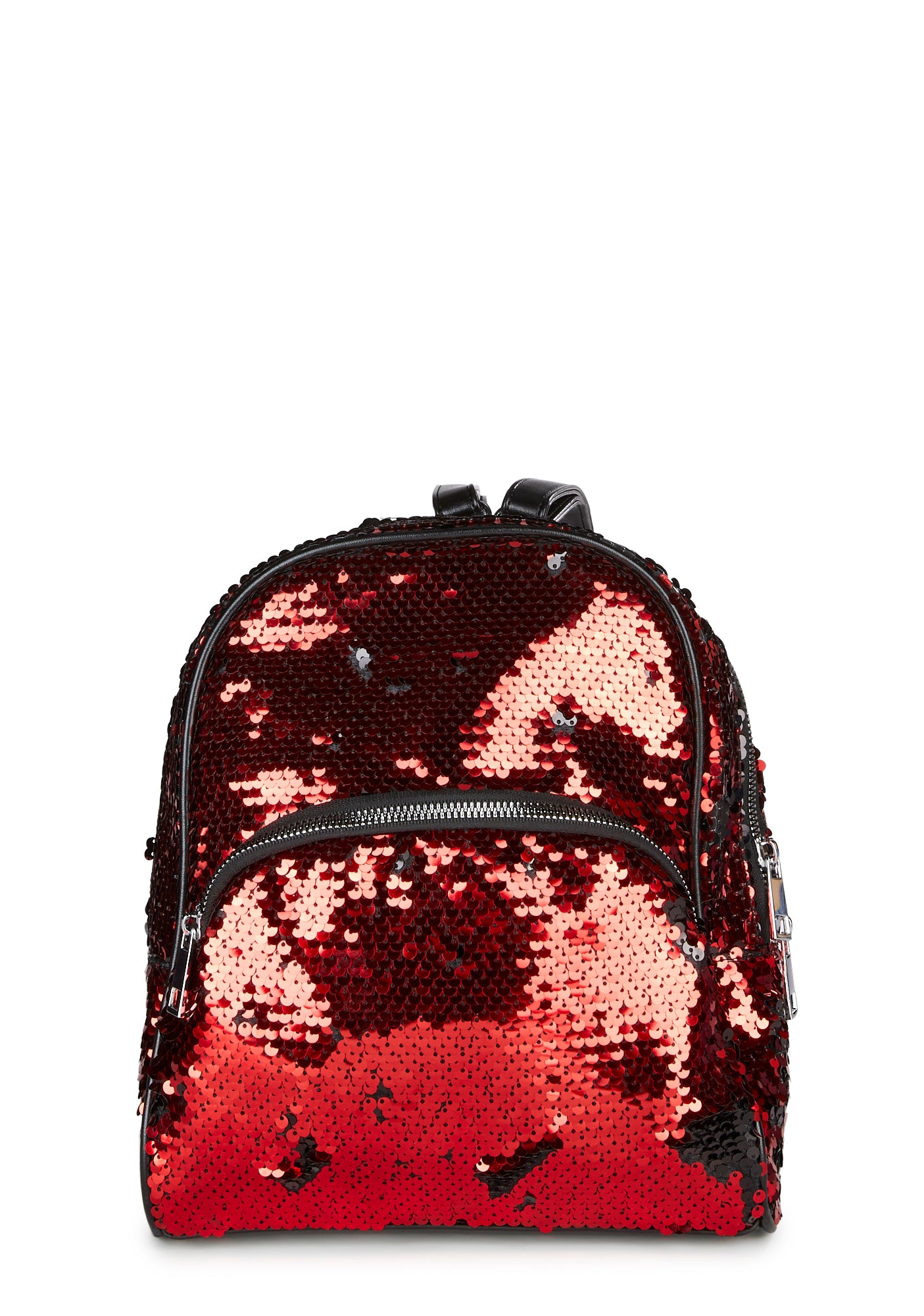Club Exx Disco Sequin Hooded Backpack - Red – Dolls Kill display picture 1