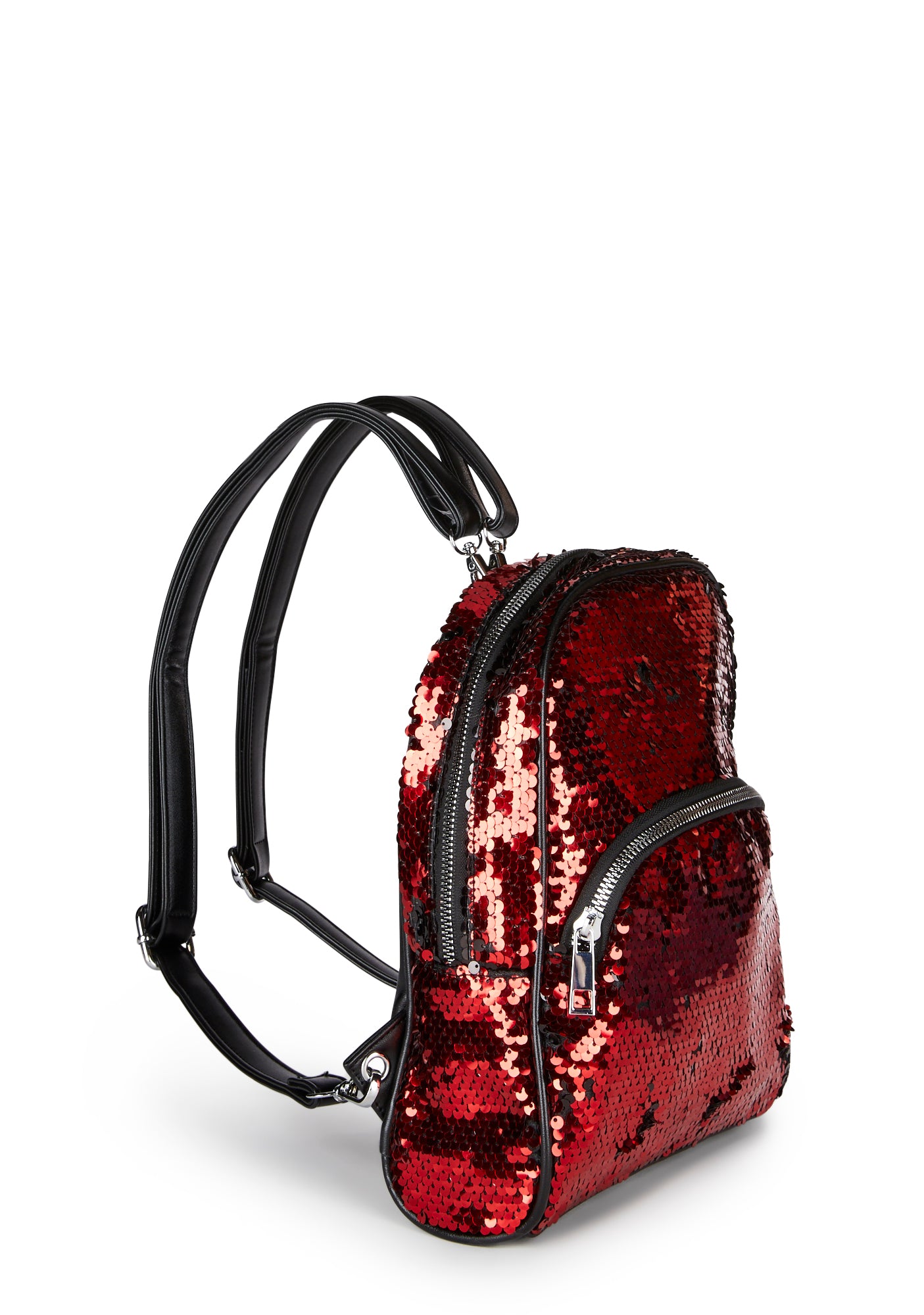 Club EXX Disco Fusion Red Sequin Hooded Backpack, new with tags Club Exx Disco Sequin Hooded Backpack - Red – Dolls Kill main image 4