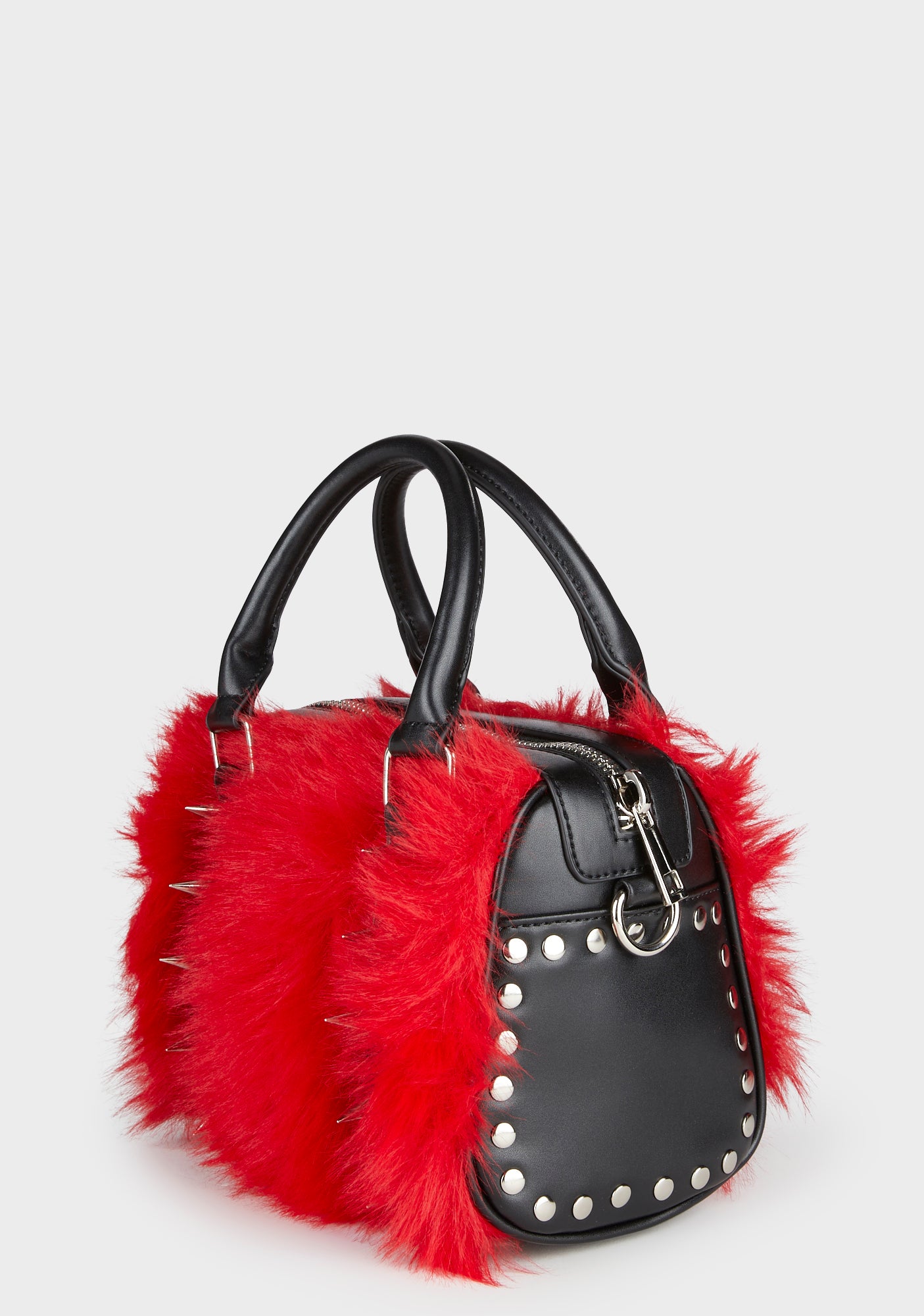 【MOLLIOLLI】24FW SQUARE DAILY FUR BAG (RED) MOLLIOLLI】24FW SQUARE DAILY FUR BAG (RED) (MOLLIOLLI/トート
