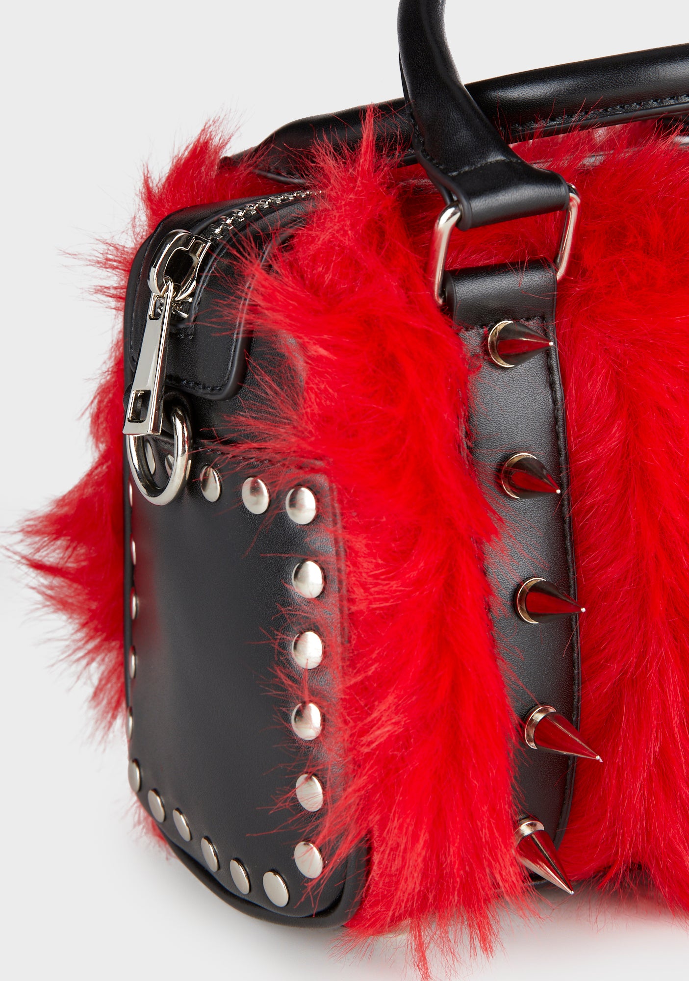 【MOLLIOLLI】24FW SQUARE DAILY FUR BAG (RED) MOLLIOLLI】24FW SQUARE DAILY FUR BAG (RED) (MOLLIOLLI/トート