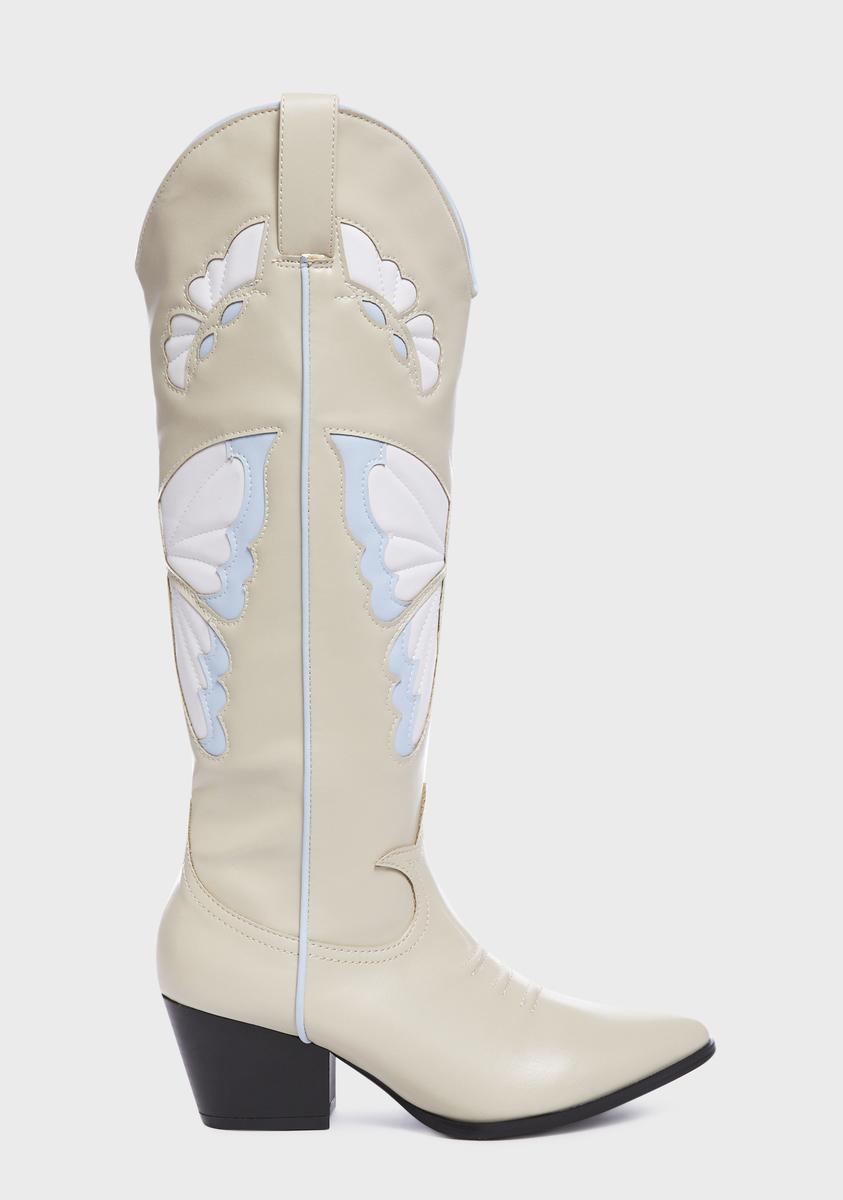 Cream Mallow Cowboy Boots Lemon Drop by Privileged,New Products : American Fashion Style Bags On Sale Cream Mallow Cowboy Boots Lemon Drop by Privileged,New Products : American Fashion Style Bags On Sale