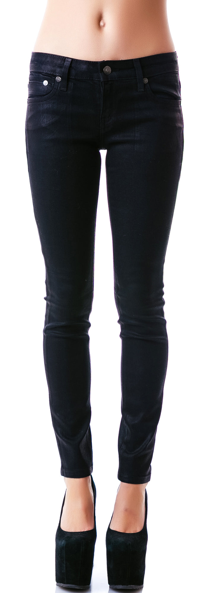 Wax Coated Stretch Junkie Jeans – Dolls Kill