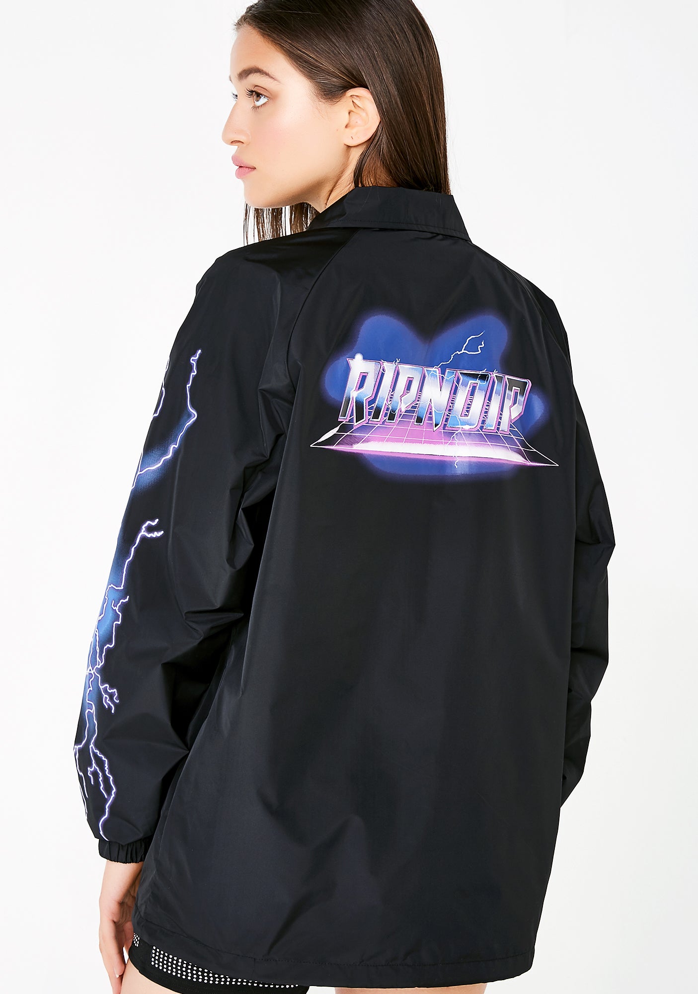 Coach Rave Jacket Rave Nylon Coaches Jacket – Dolls Kill