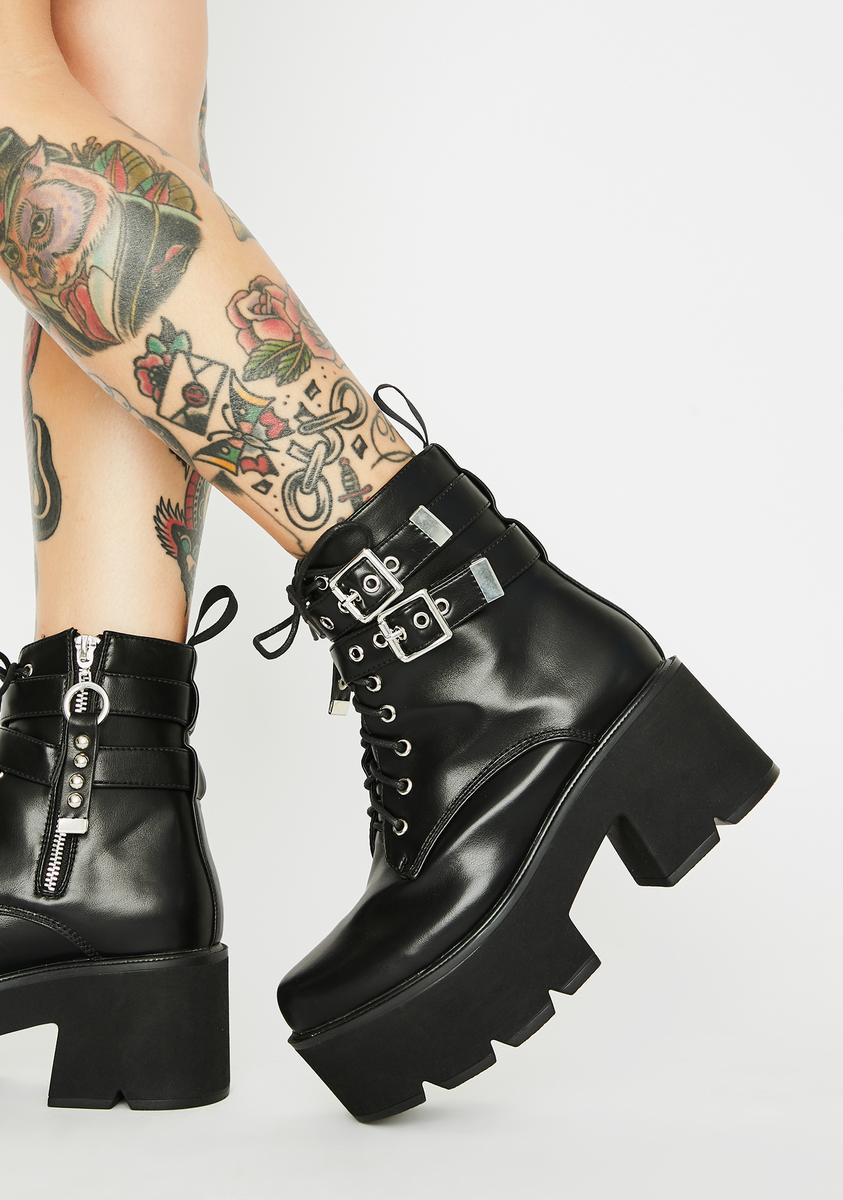 Lamoda Goin' Rogue Platform Boots – Dolls Kill