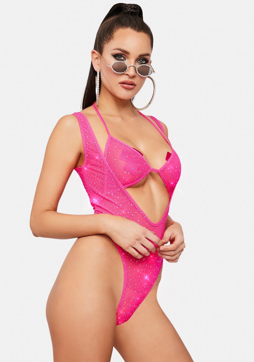 Diva Picture This Glitter Mesh Lingerie Set  Dolls Kill