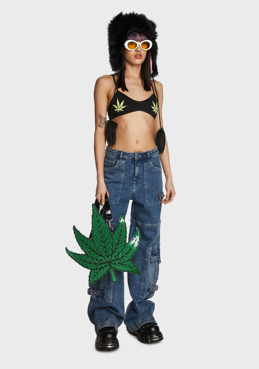 pot leaf bralette
