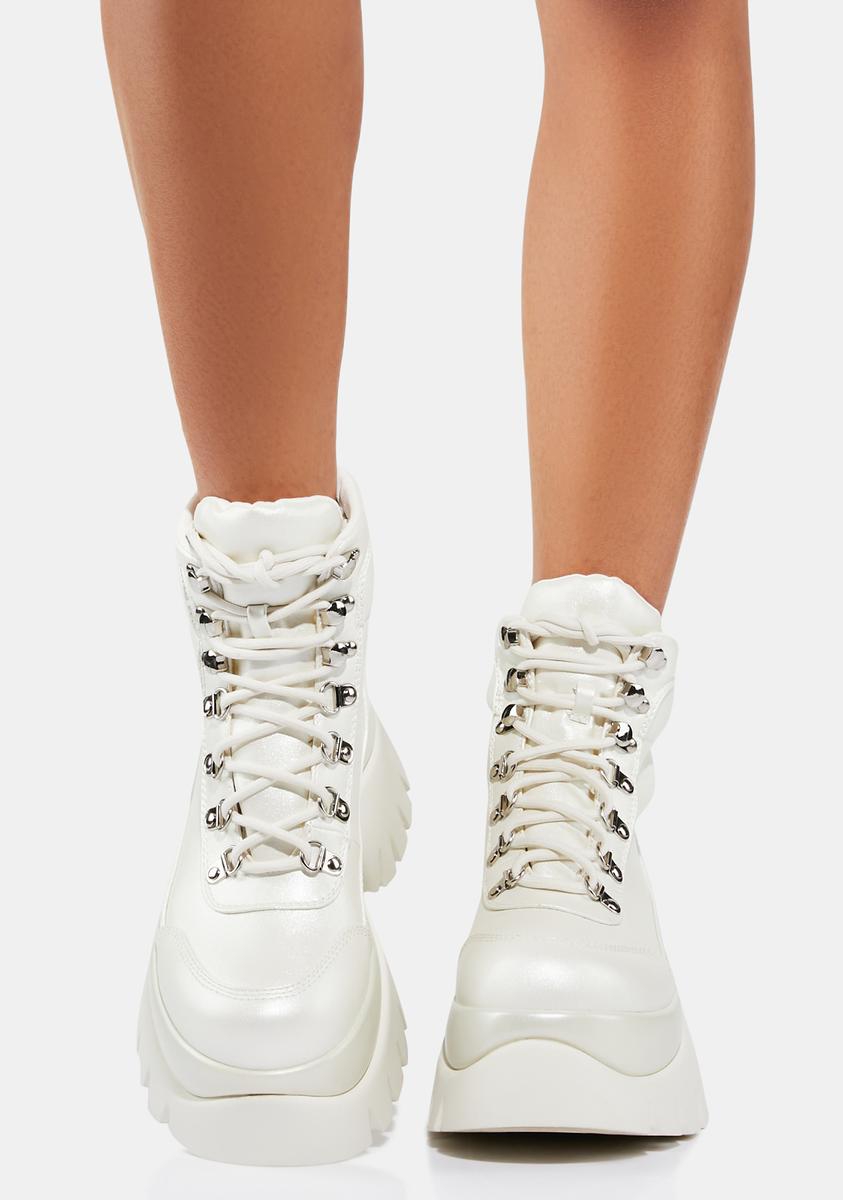 White platform sneaker boots new arrivals