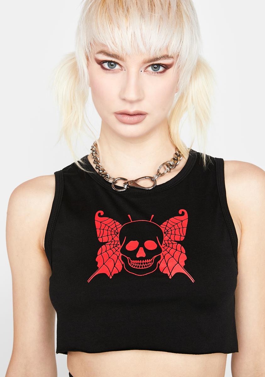 Skull Butterfly Crop Top ZEMETA,Specials : American Fashion Style Bags On Sale Skull Butterfly Crop Top ZEMETA,Specials : American Fashion Style Bags On Sale