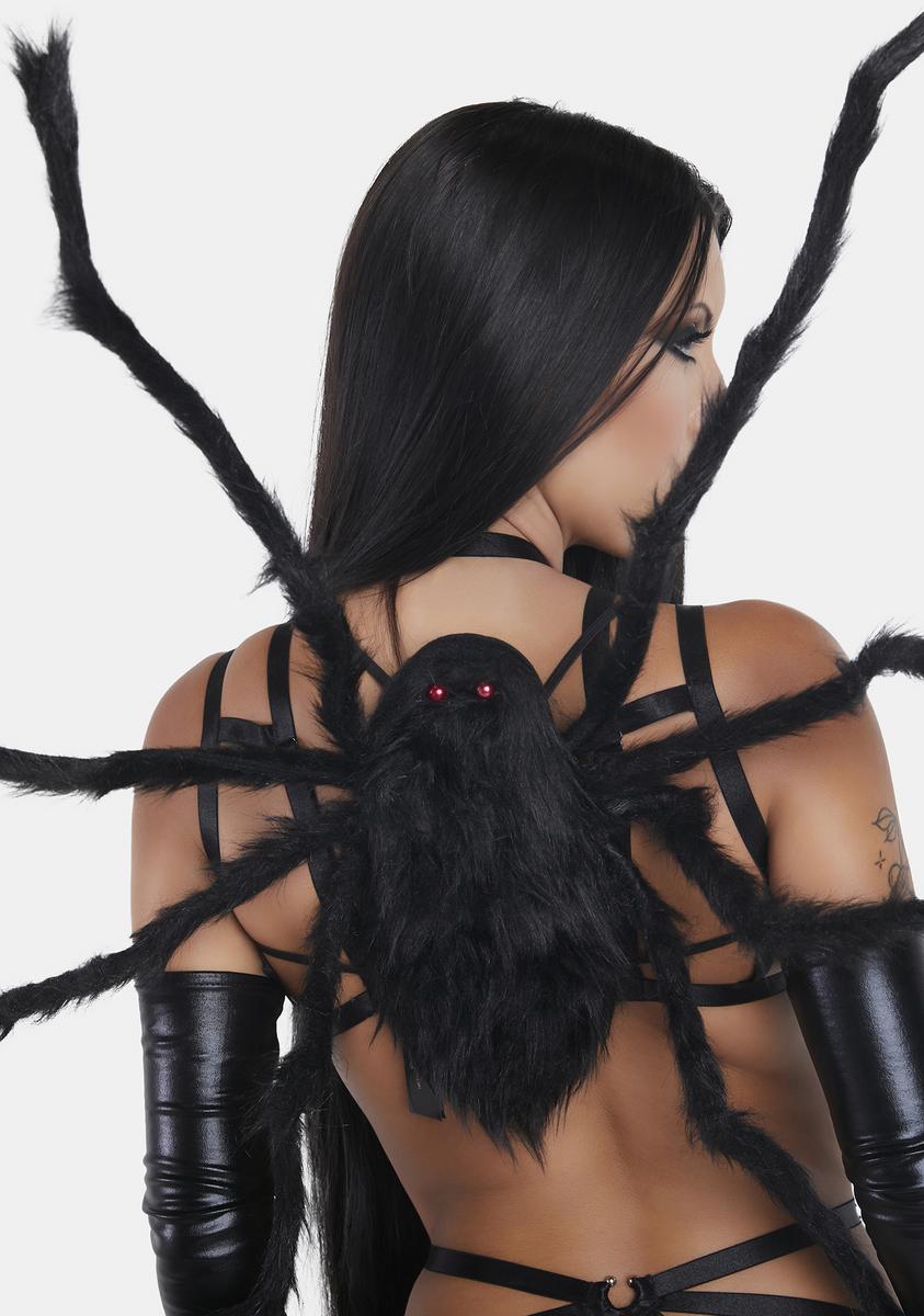 Faux Fur Spider Backpack - Black – Dolls Kill