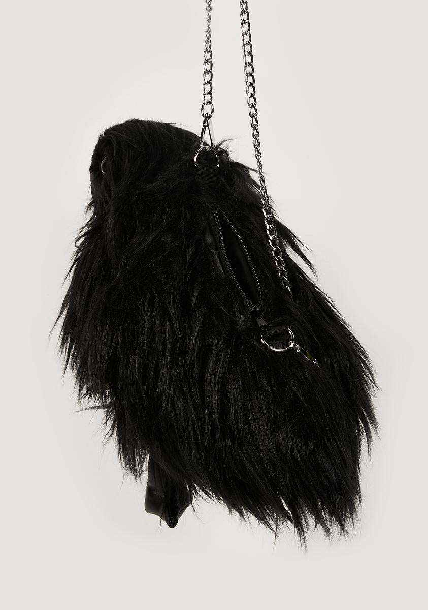 Widow Furry Stuffed Raven Crossbody Bag – Dolls Kill