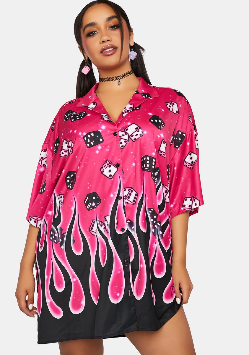 Plus Loaded Dice Oversized Shirt dELiA*s by Dolls Kill,Specials : American Fashion Style Bags On Sale Plus Loaded Dice Oversized Shirt dELiA*s by Dolls Kill,Specials : American Fashion Style Bags On Sale
