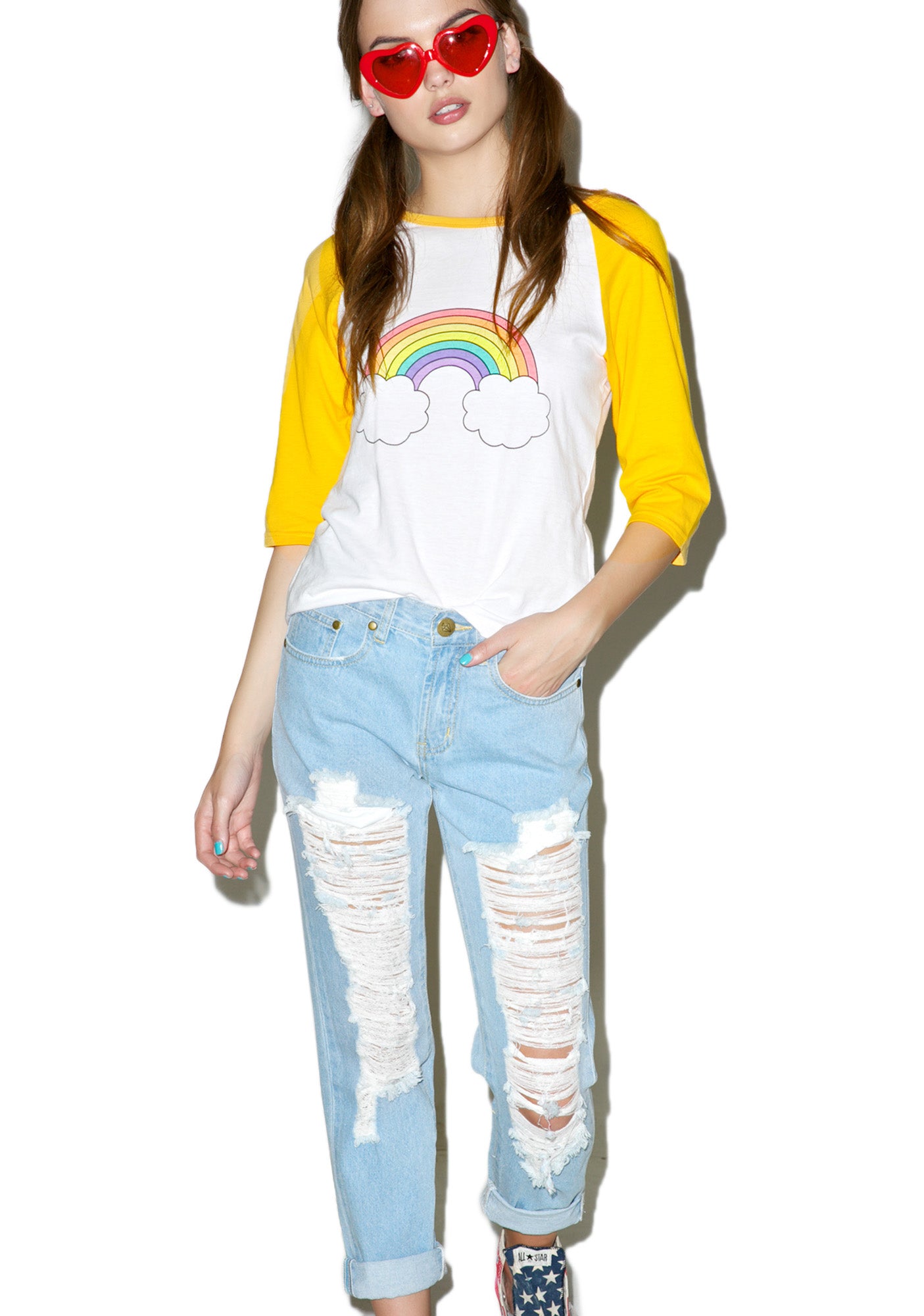 Vintage Distressed Boyfriend Jeans – Dolls Kill