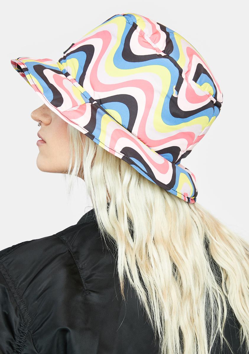 The Ragged Priest Wave Print Reversible Bucket Hat - Multi  display picture 1