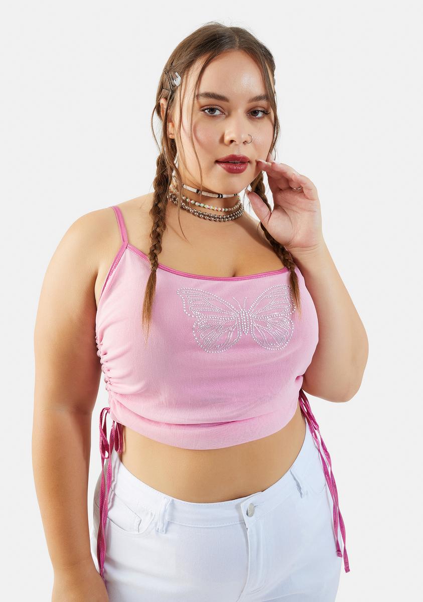 Plus Another Wonder Rhinestone Crop Tank dELiA*s by Dolls Kill,Specials : American Fashion Style Bags On Sale