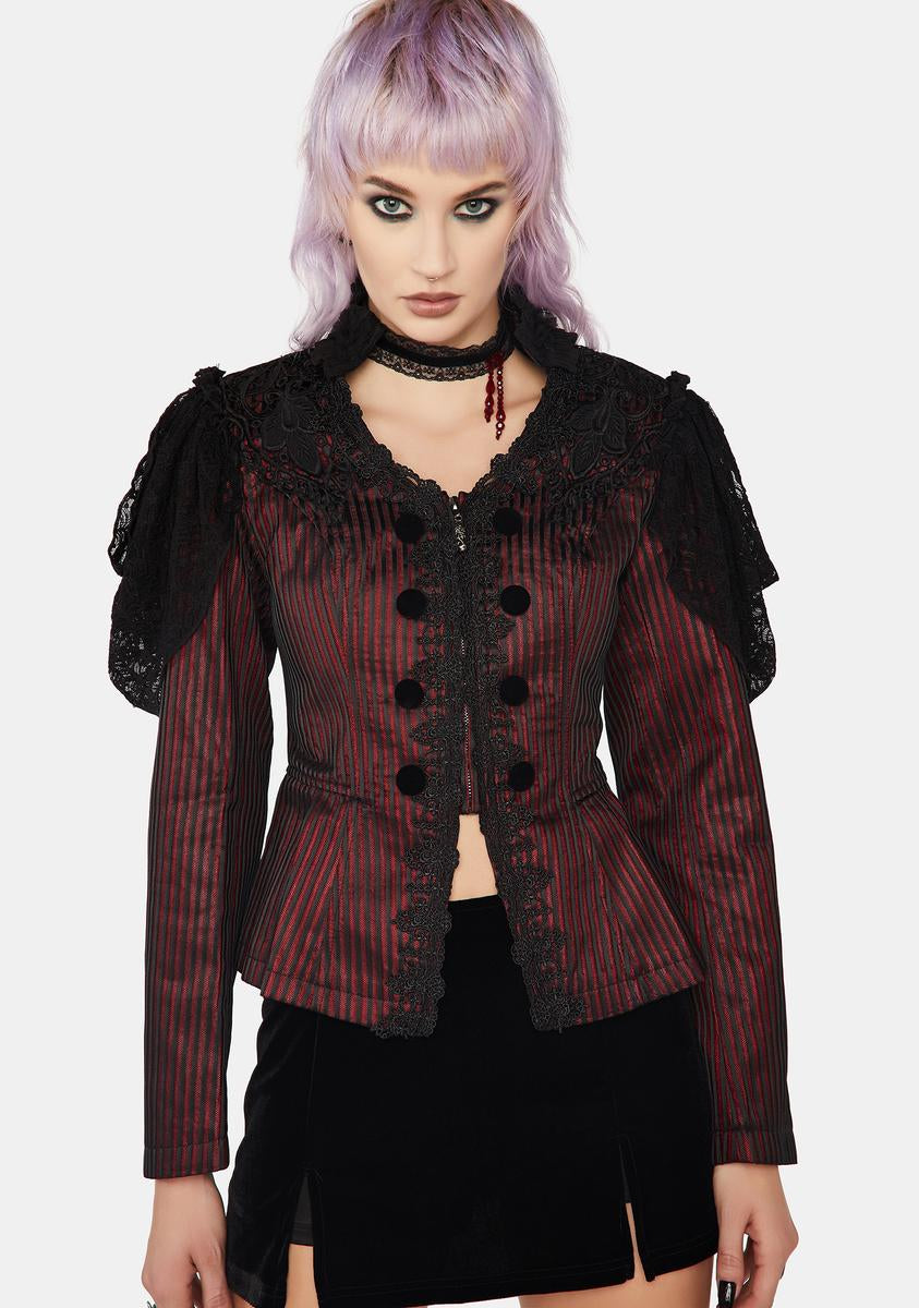 Goth Gorgeous Striped Jacket Punk Rave,Specials : American Fashion Style Bags On Sale Goth Gorgeous Striped Jacket Punk Rave,Specials : American Fashion Style Bags On Sale