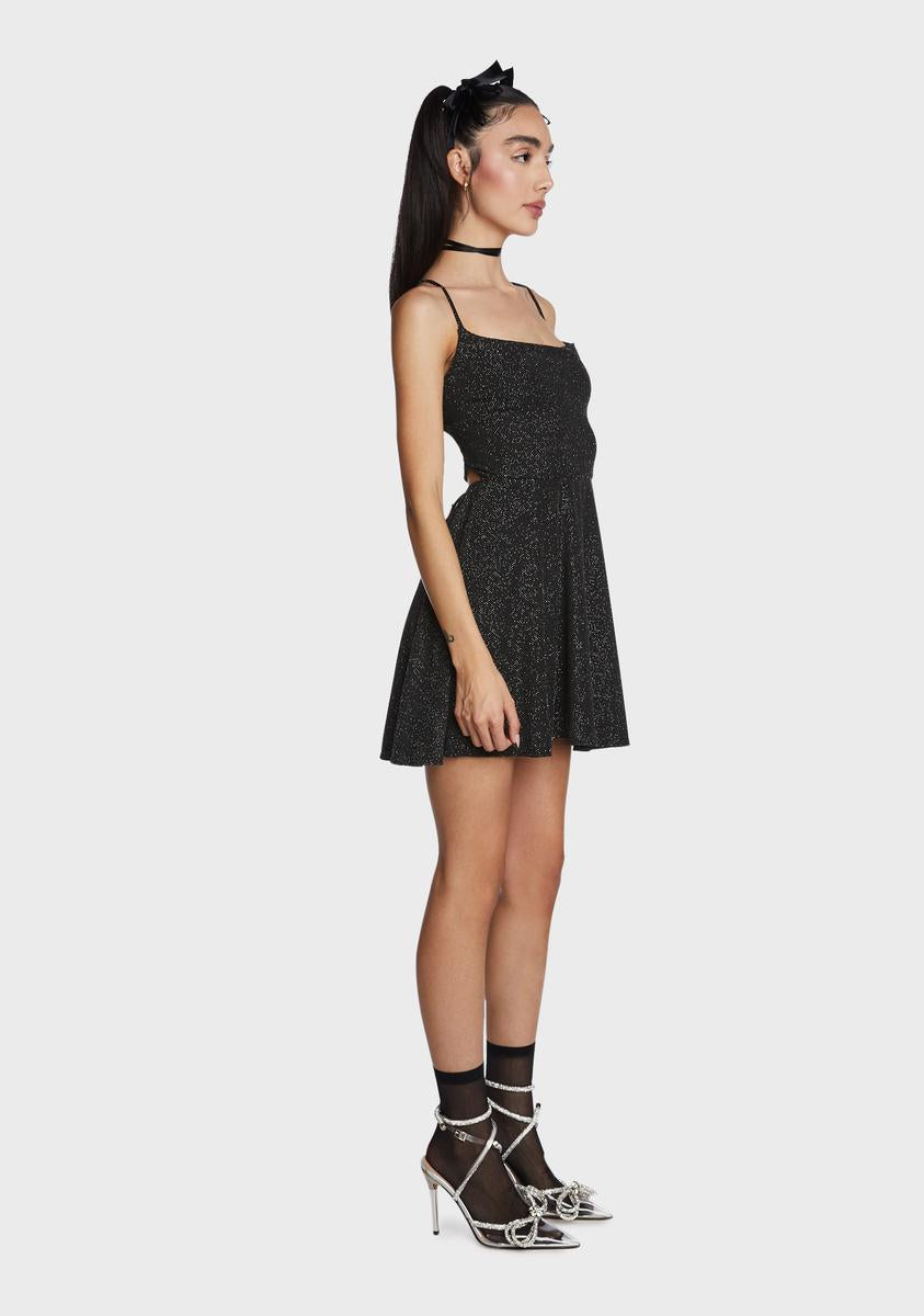 Glitter Skater Mini Dress