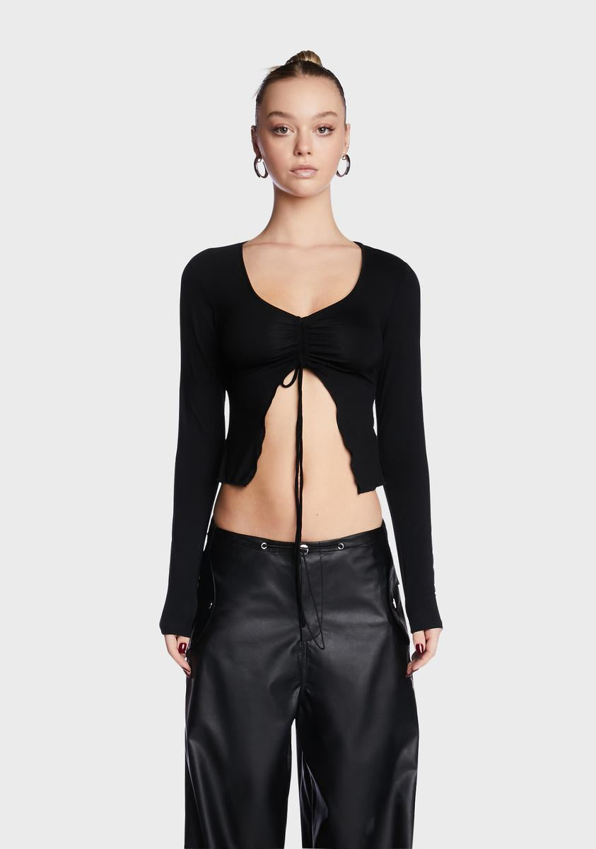 Della Tie Front Top Edikted,New Products : American Fashion Style Bags On Sale