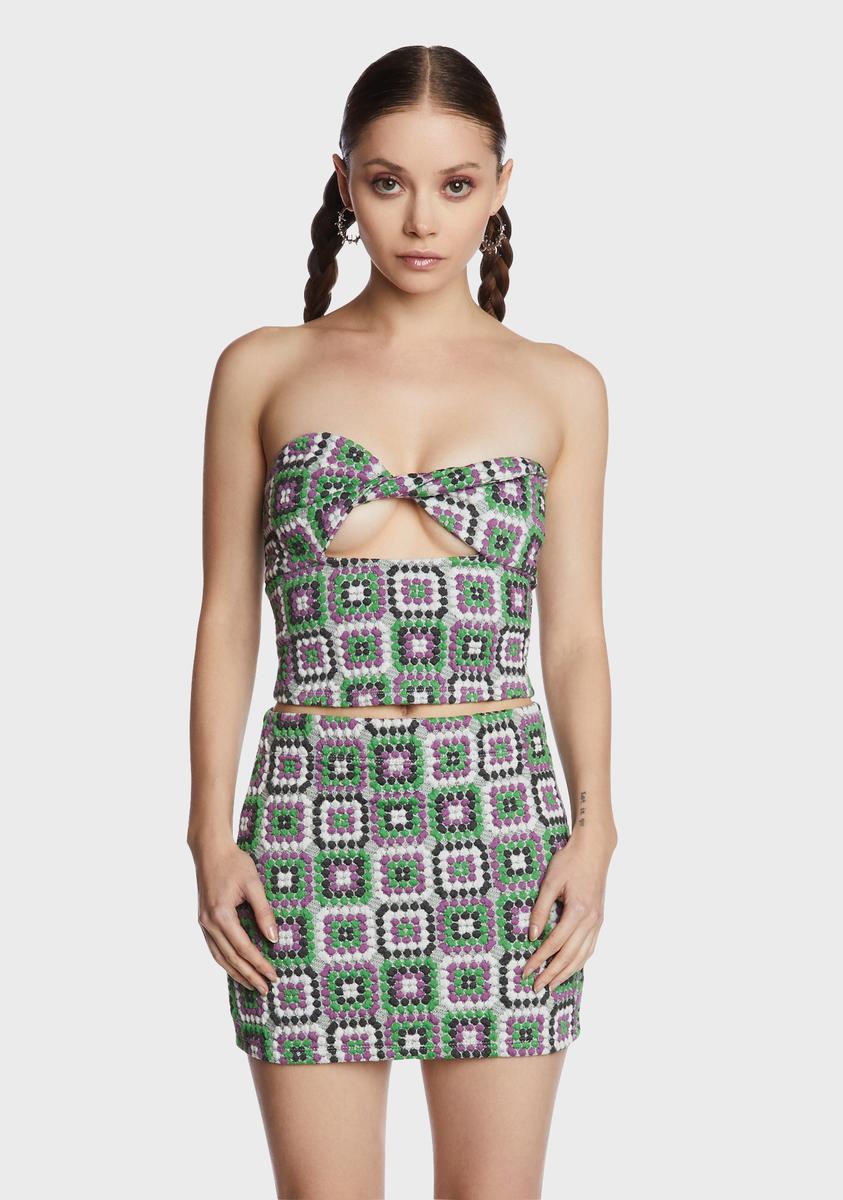 Multi Dot Crop Top NGOrder,New Products : American Fashion Style Bags On Sale