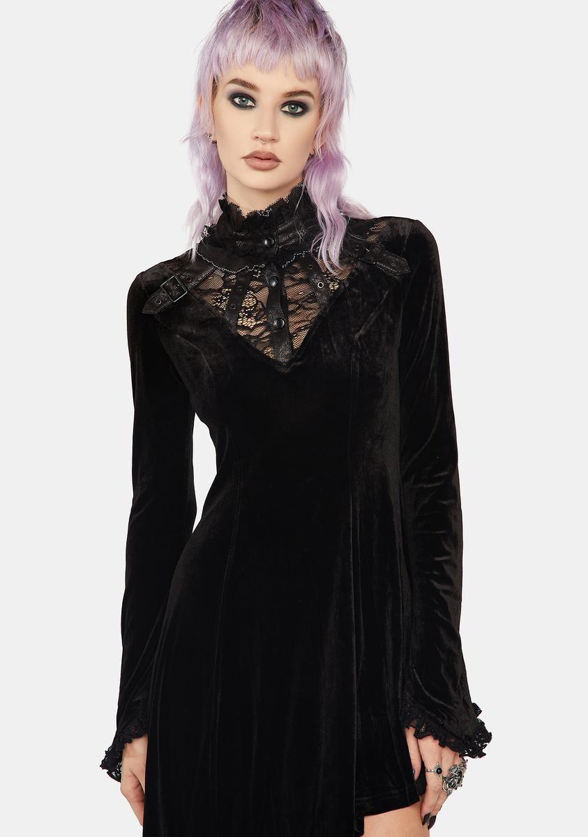 'Deadbeat' Black Grunge Dress
