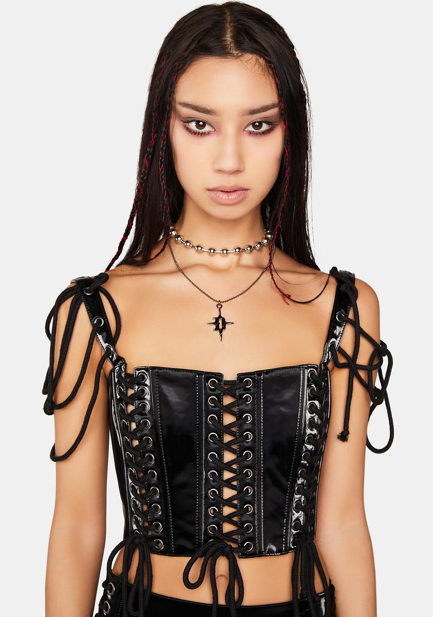 Modulation Liquid Velvet Corset Top DARKER WAVS,New Products : American Fashion Style Bags On Sale Modulation Liquid Velvet Corset Top DARKER WAVS,New Products : American Fashion Style Bags On Sale