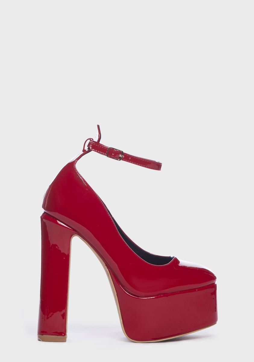 Luciana Patent Platform Heels AZALEA WANG,New Products : American Fashion Style Bags On Sale