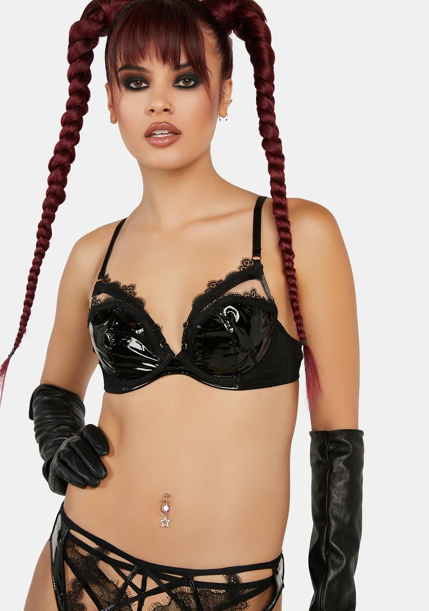 x Hustler Brea Black Cut Out PVC & Lace Trim Balconette Bra Playful Promises,New Products : American Fashion Style Bags On Sale x Hustler Brea Black Cut Out PVC & Lace Trim Balconette Bra Playful Promises,New Products : American Fashion Style Bags On Sale