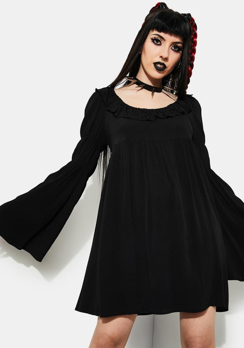 Current Mood Flare Sleeve Empire Dress