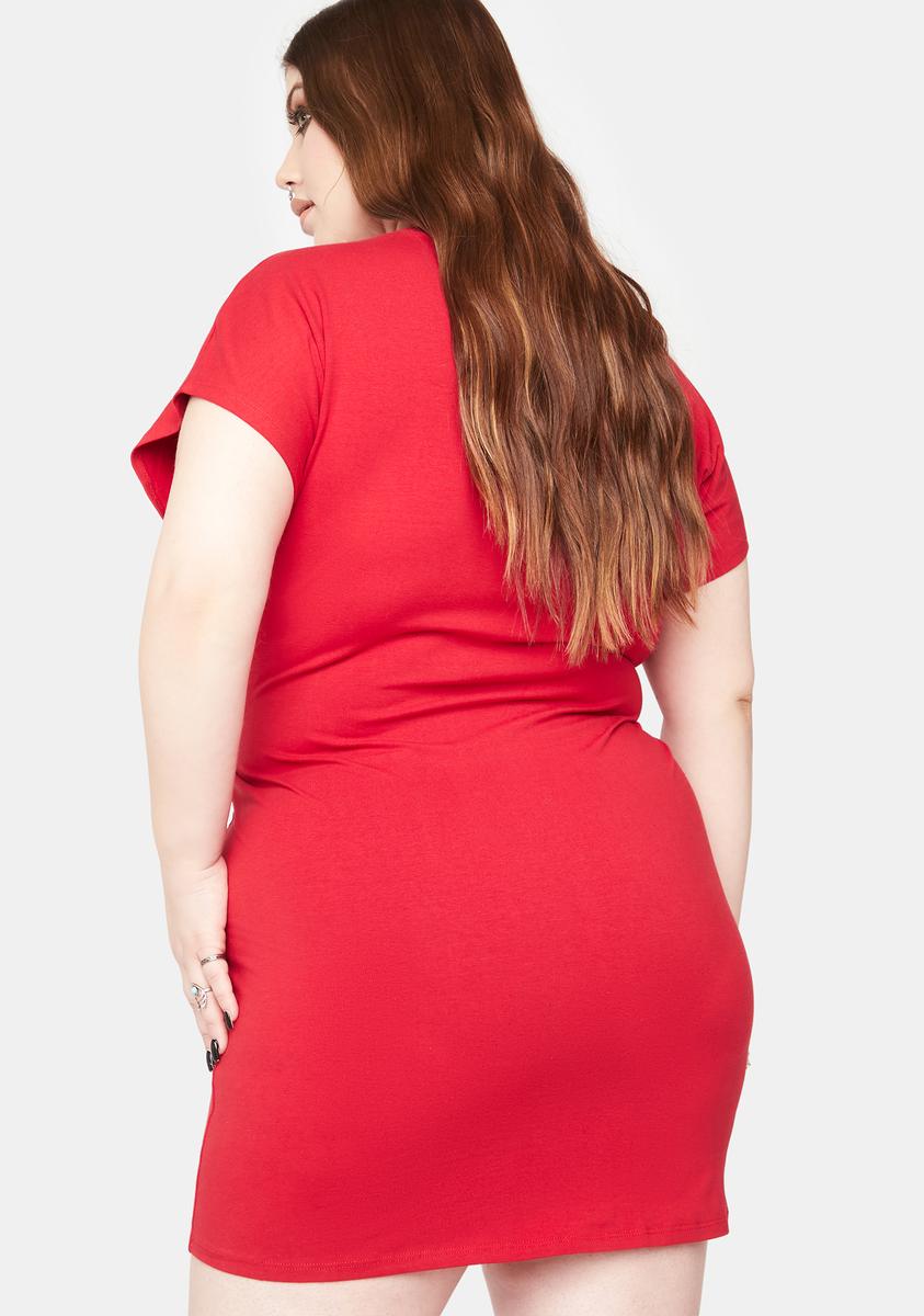 Plus Size Lace Up Sides Relaxed T Shirt Dress Plus Size Lace Up Sides Relaxed T Shirt Dress