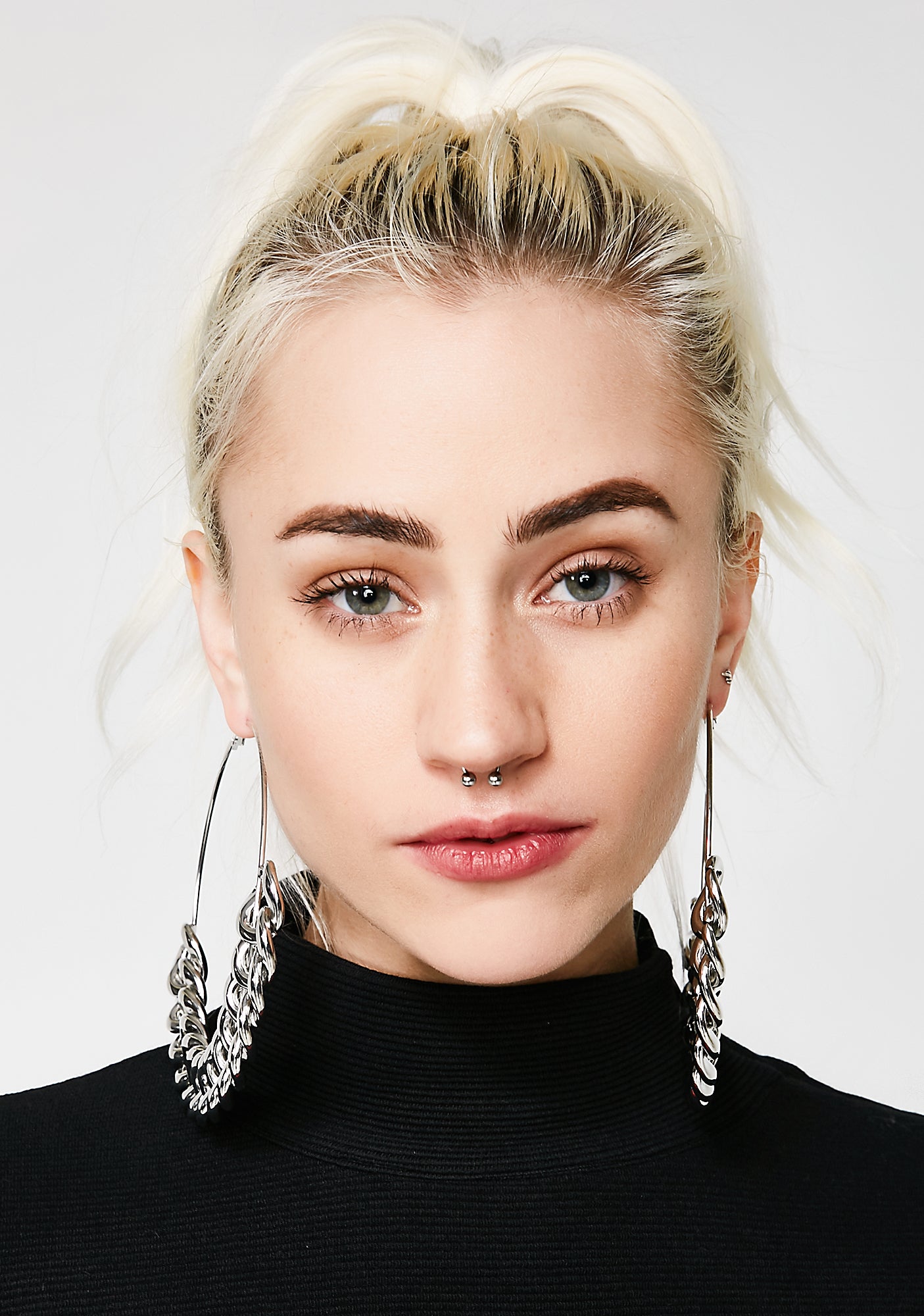 Chain Gang Hoop Earrings Dolls Kill