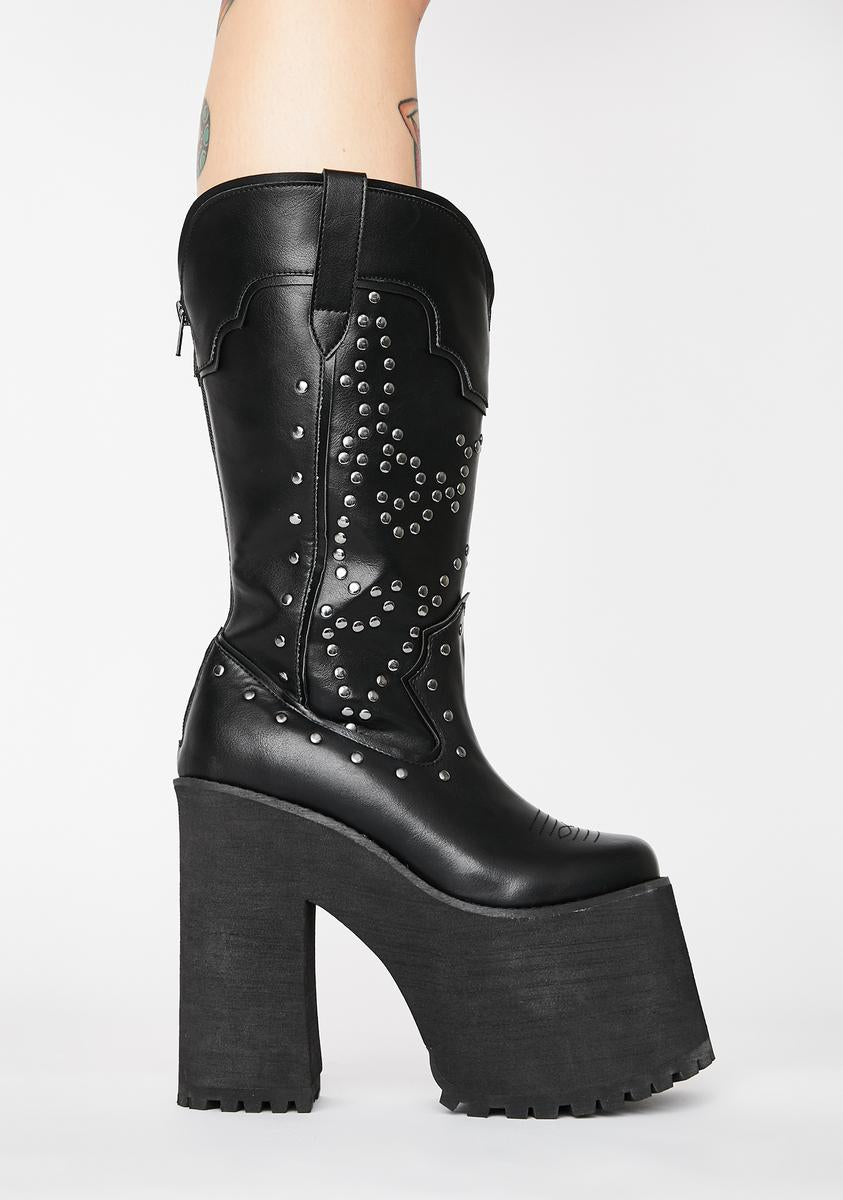 Bad Bitch Platform Cowboy Boots – Dolls Kill