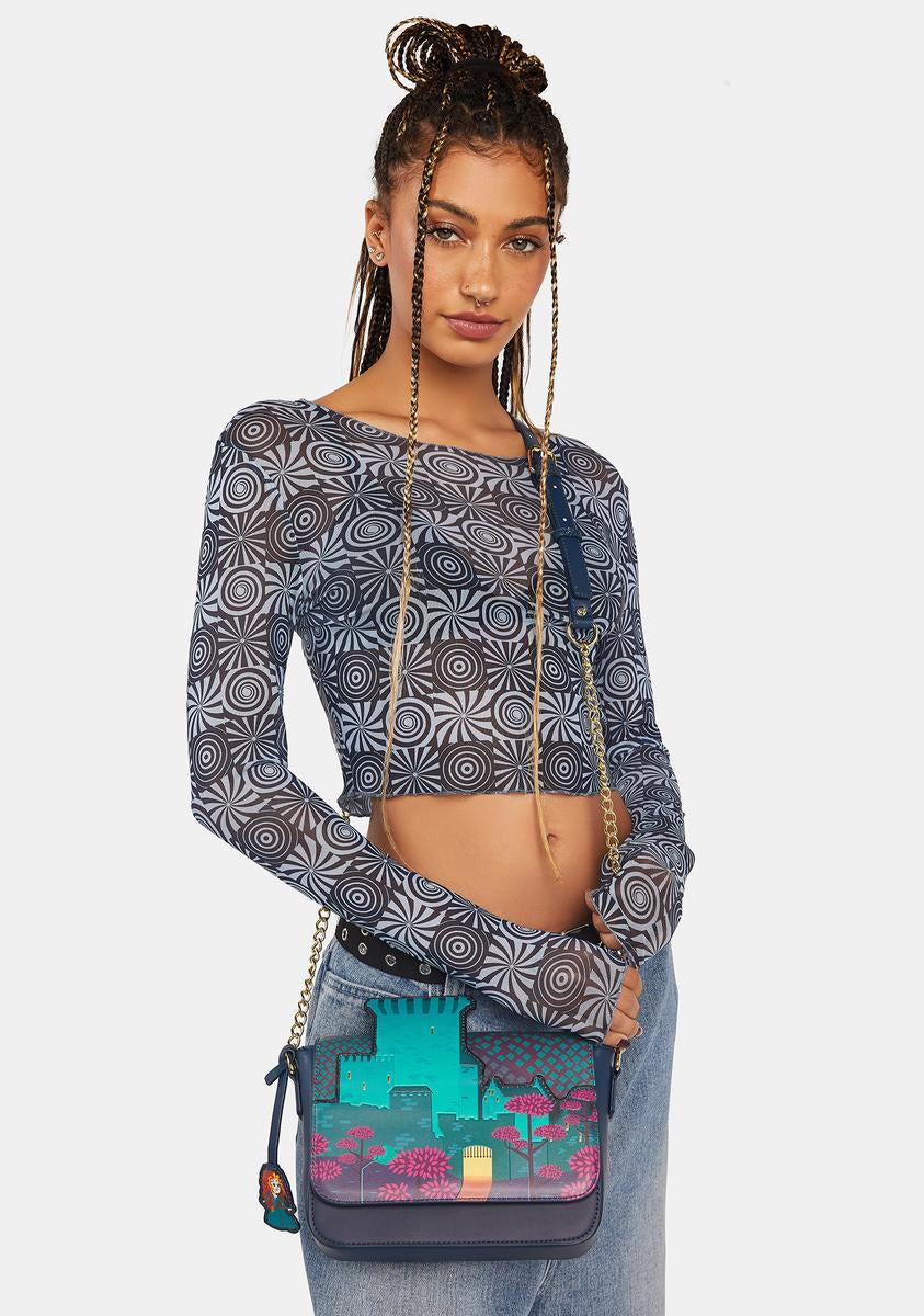 Loungefly Brave Merida Crossbody Bag - Navy – Dolls Kill